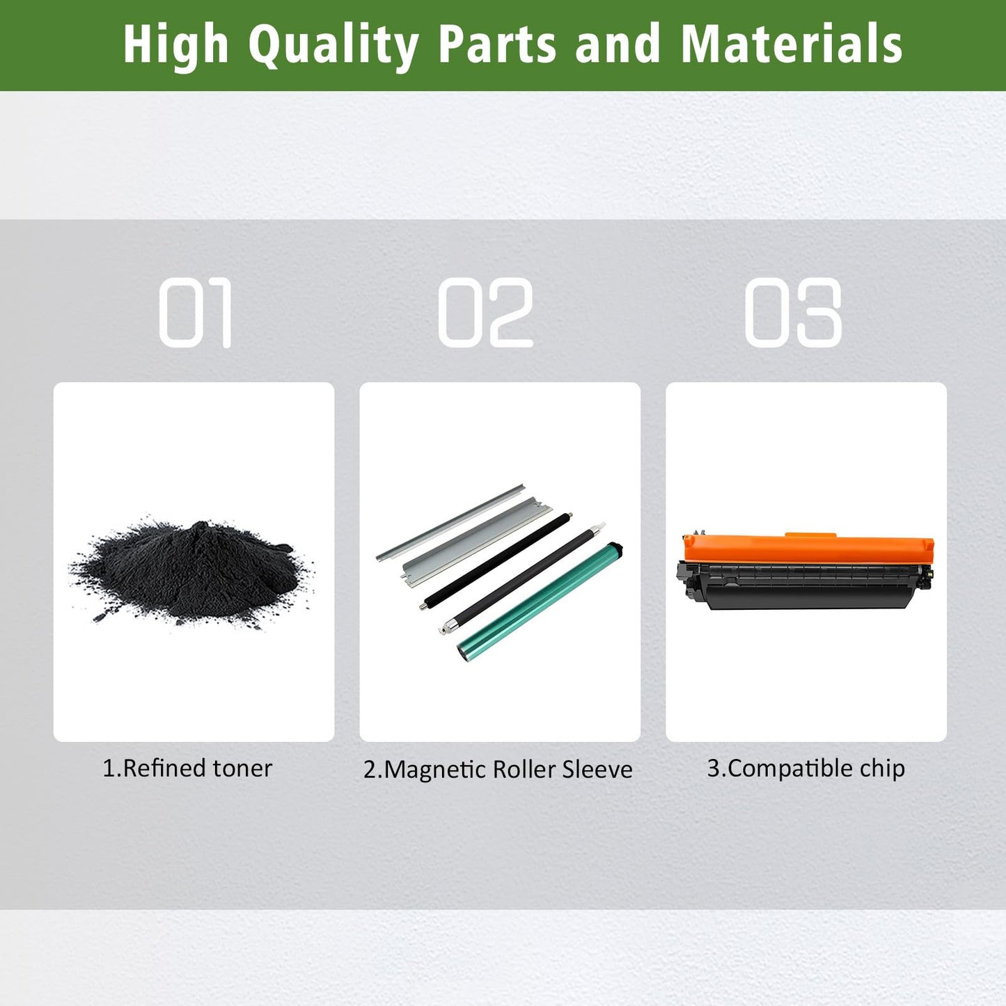 GREENPRINT 【 with CHIP 】 138A W1380A Compatible Toner Cartridge Black Standard Capacity 1500 Pages for H P Pro 3001dw 3001fdw MFP 3101fdw 3101sdw Can't Work with H P + Printer Model End with ''e''