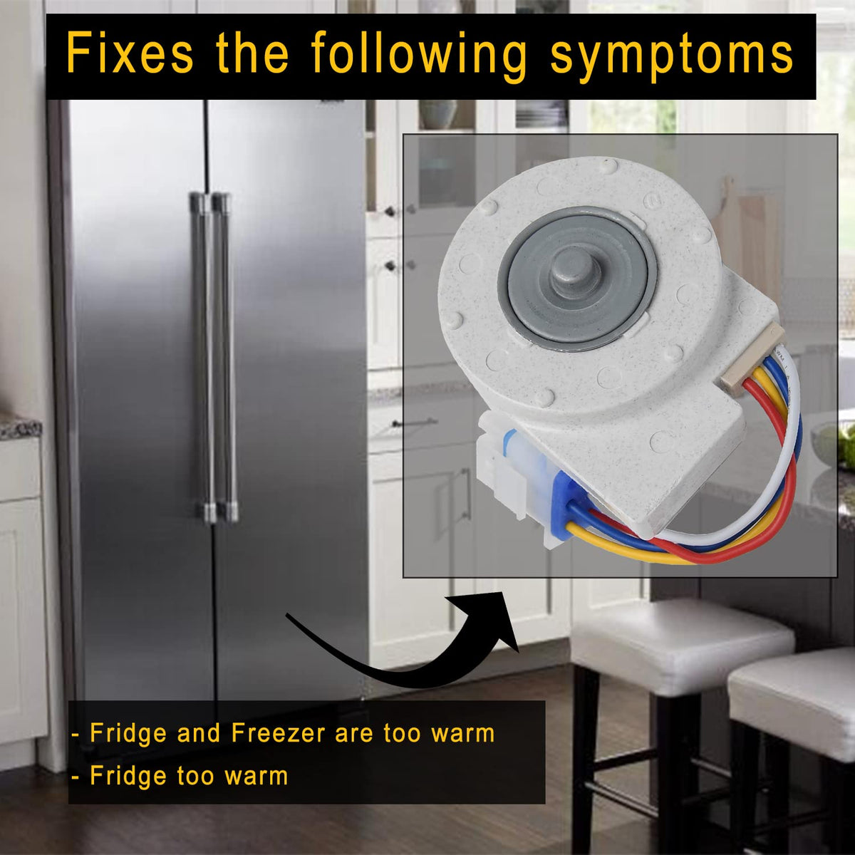 241509402 Evaporator Fan Motor - Exact fit for Kenmore Refrigerator: Replace Part Number 241509402, AP3958808, PS1526073