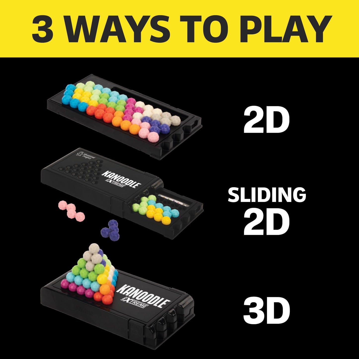 Educational Insights Kanoodle Extreme - 3D Brain Teaser Puzzles, Single Player Brain Game, Handheld Travel Games for Kids, Challenging Logic Puzzle Games and Gifts for Kids, Teens & Adults Ages 8+