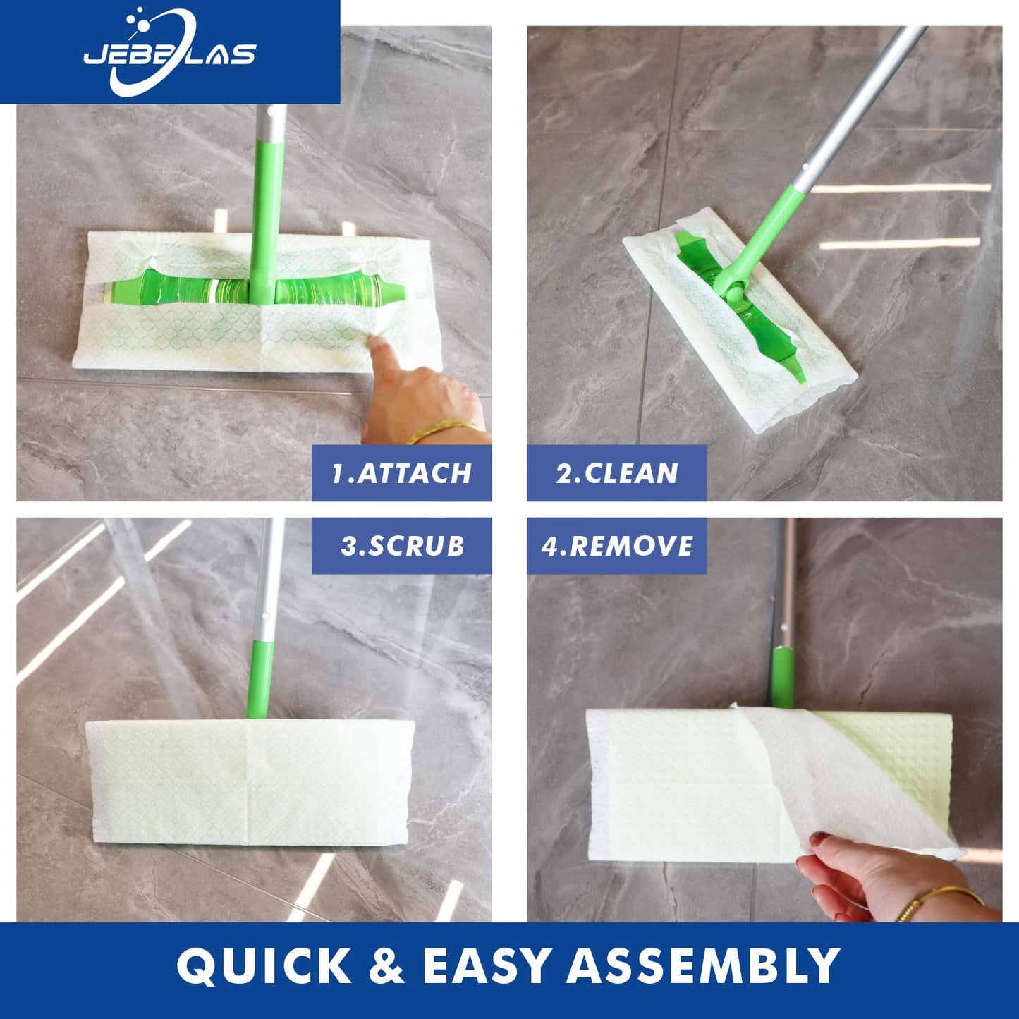 Jebblas Dry Dusting Cloths Disposable Dust Mop Dry Duster Mop,Dust Cloth, 240 Count
