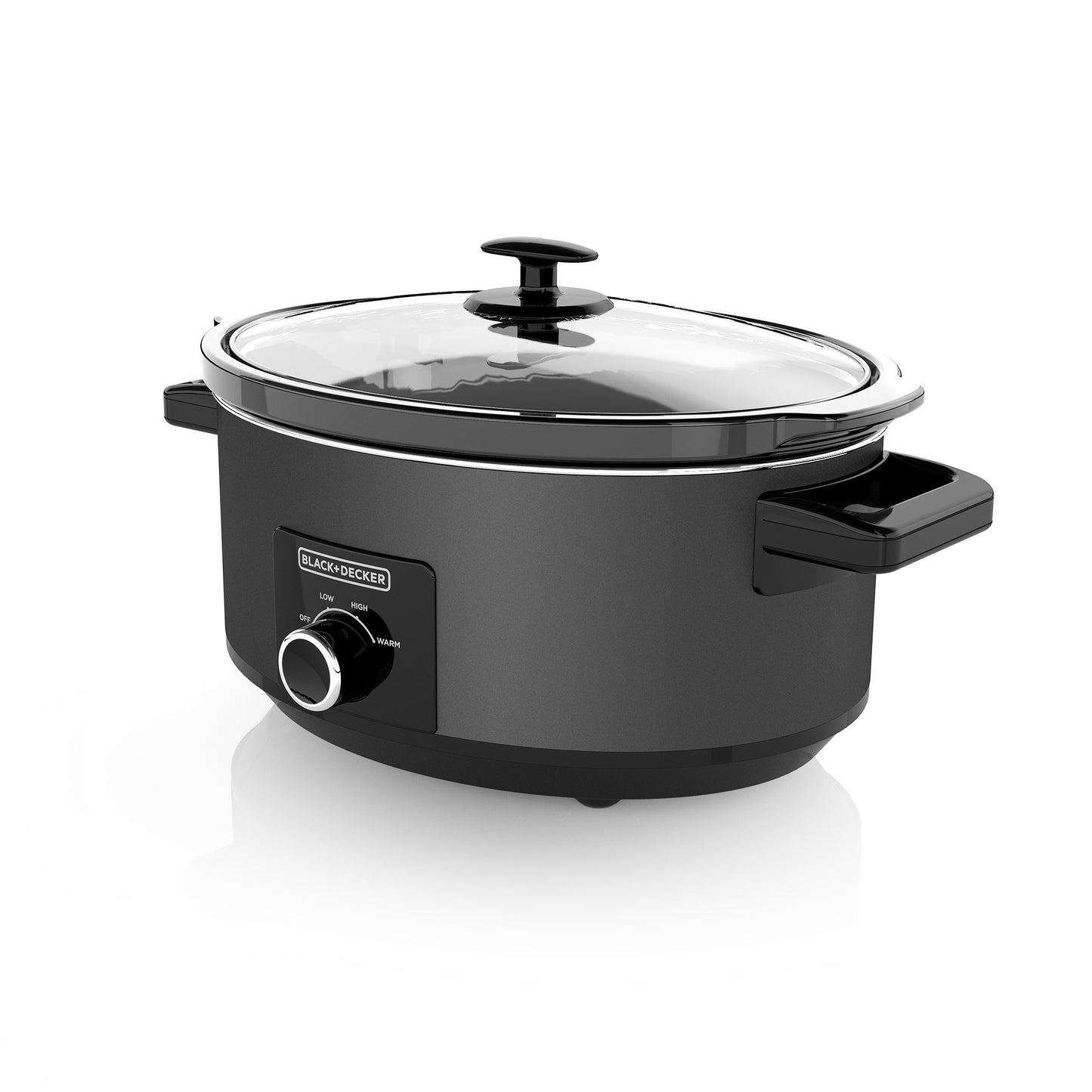BLACK+DECKER 7-Quart Slow Cooker, SCD4007, Chalkboard Exterior, Locking Lid, 3 Heat Settings, Removable Stoneware Crock