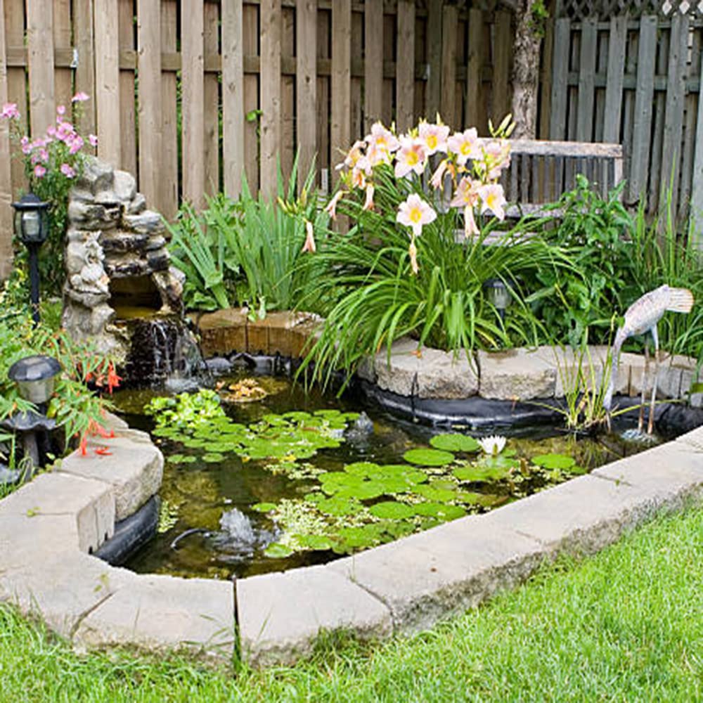 Yarlung 10 x 13 Feet Pond Liner, 20 Mil Pond HDPE Mat Black Pond Liner for Fish Ponds, Waterfall, Garden Fountains
