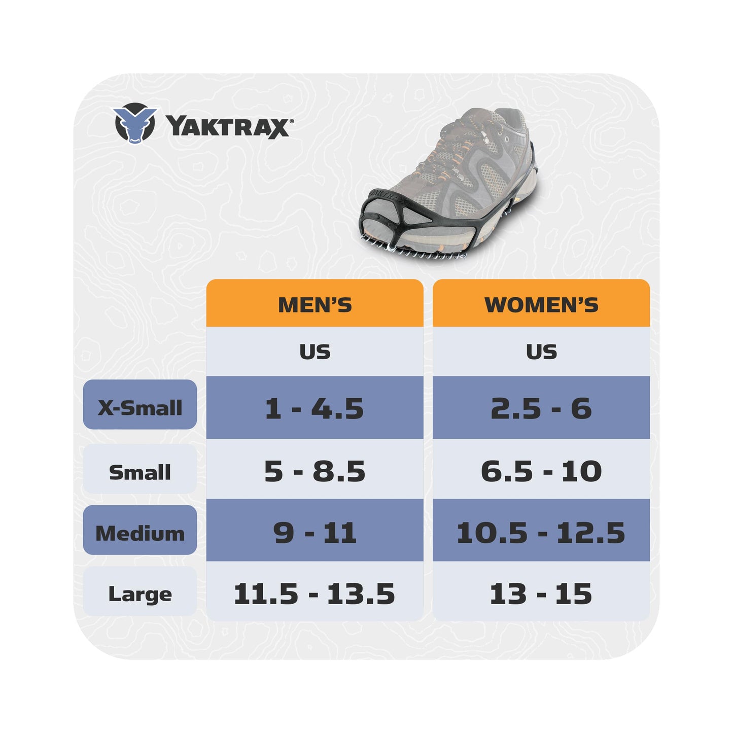 Yaktrax Walk Traction Cleats for Walking on Snow and Ice (1 Pair), Small