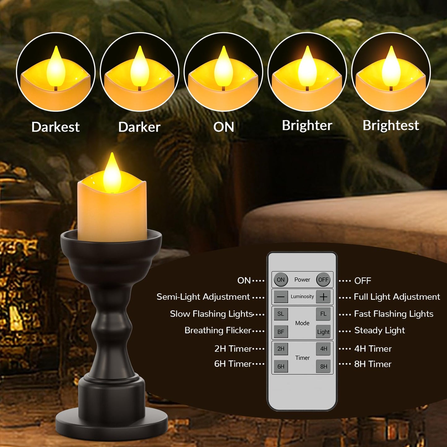 PChero Flameless Candles with Remote Timer & Charging Base, 12pcs USB Rechargeable Battery LED Tea Lights Small Votive Candles for Weddings Lantern Christmas Home Room Decor
