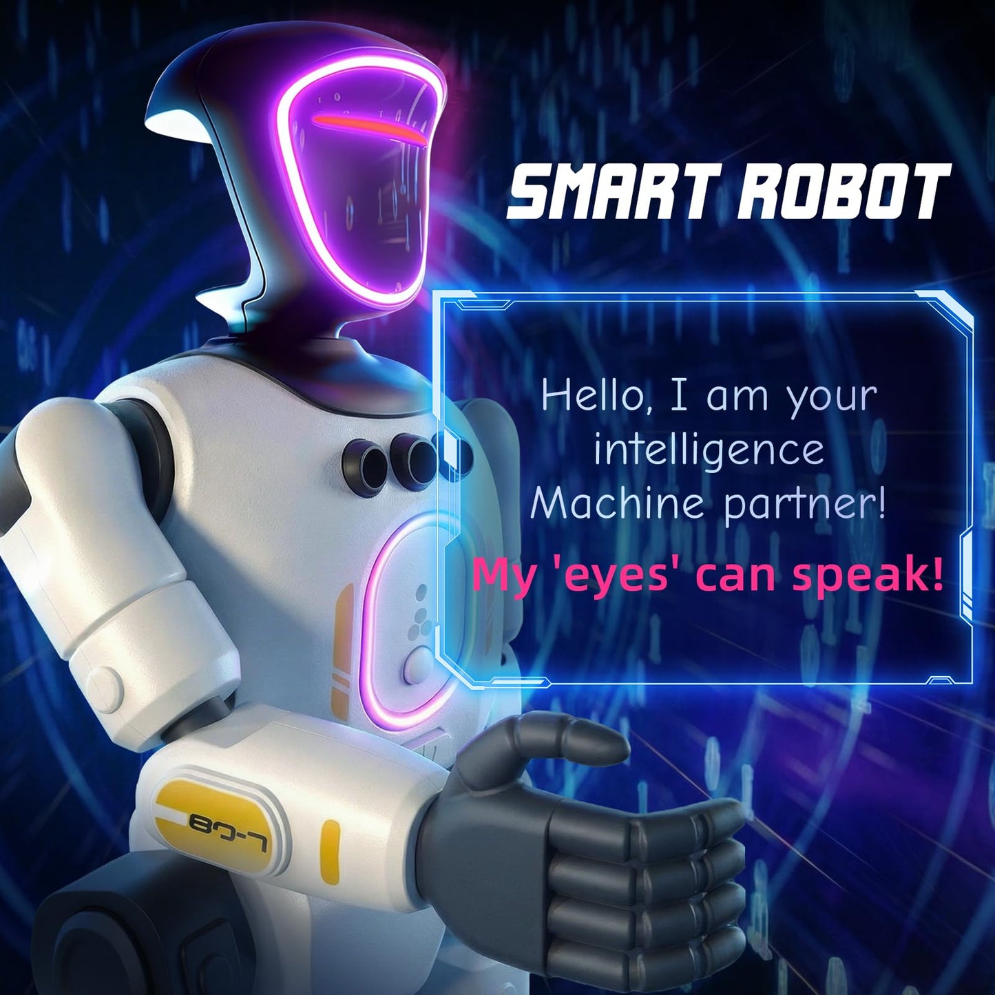 Robot Toy for Kids, Voice Recording&Playback Remote Control Robot, LED Faces Interactive Kids Toy with Gesture Sensing, Music Walking Dancing Birthday Gift for 4 5 6 7 8 9 10 11 12 Year Old Boys Girls