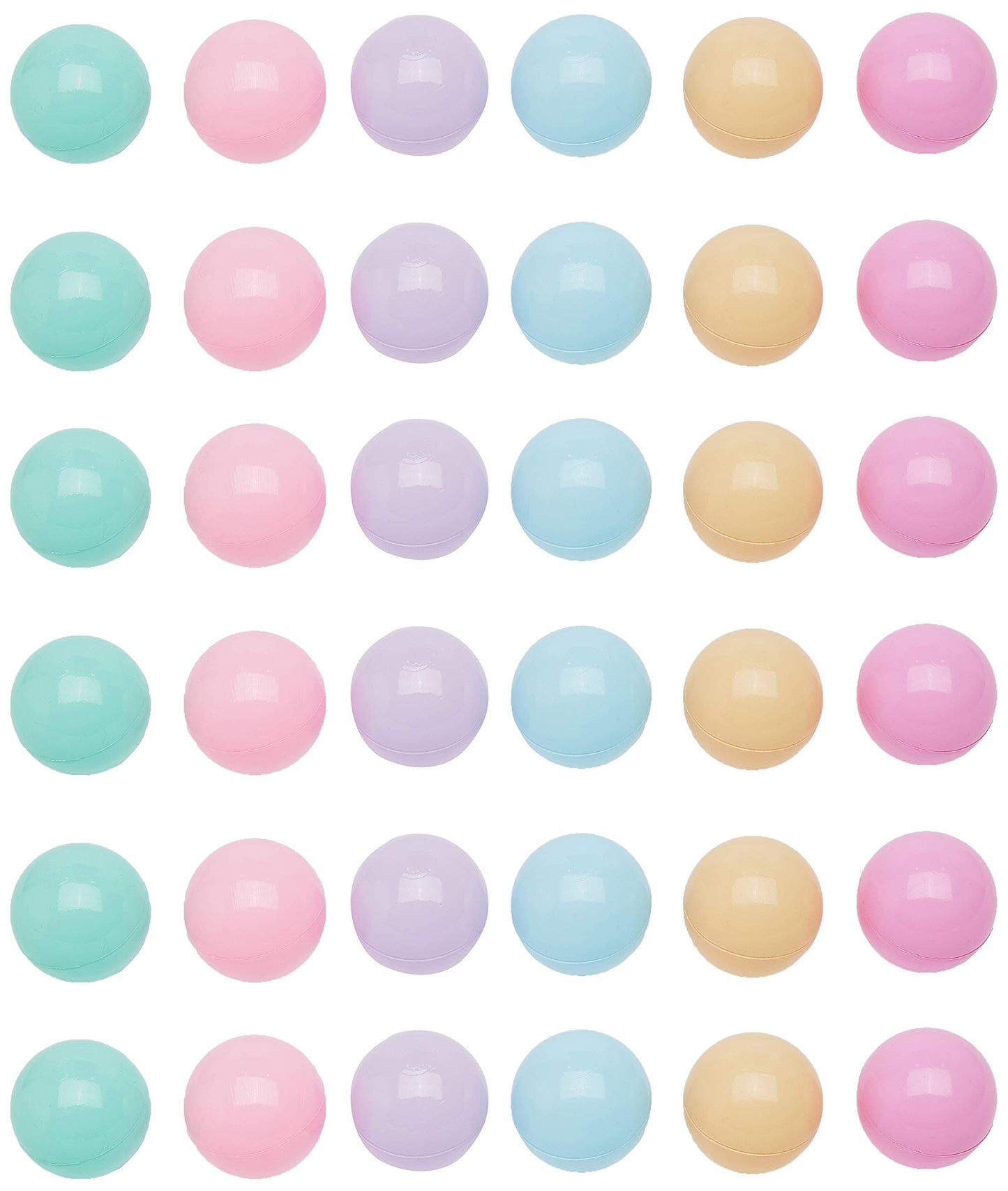 Amazon Basics BPA Free Crush-Proof Plastic Ball, Pit Balls with Storage Bag, Toddlers Kids 12+ Months, Pack of 400 Balls, 6 Pastel Colors