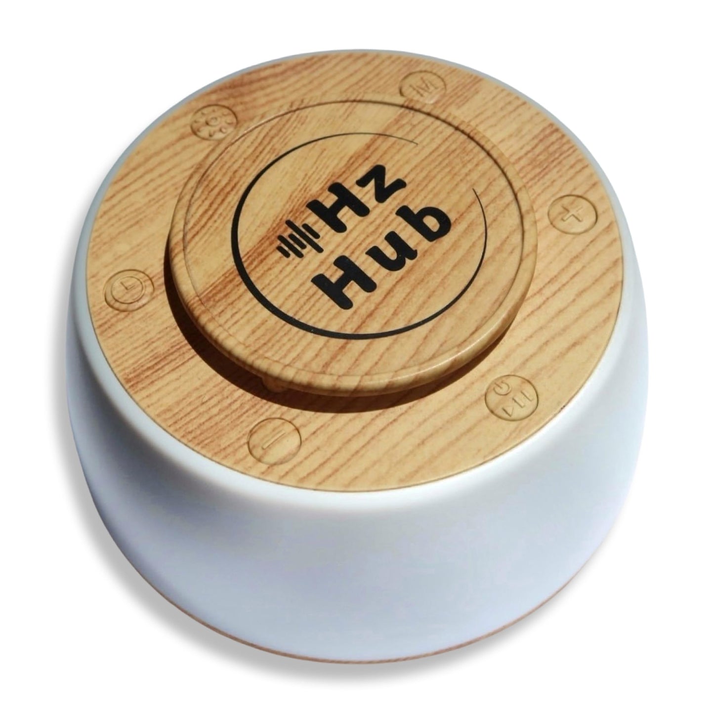 Hz Hub Solfeggio Hertz Frequency Vibrational Sound Healing & White Noise Portable Sound Machine. Meditation/Sleeping/Yoga/Study/Relaxing 15 Calming Sounds. 3 Timers & 3 Lights (Light Grain, Standard)