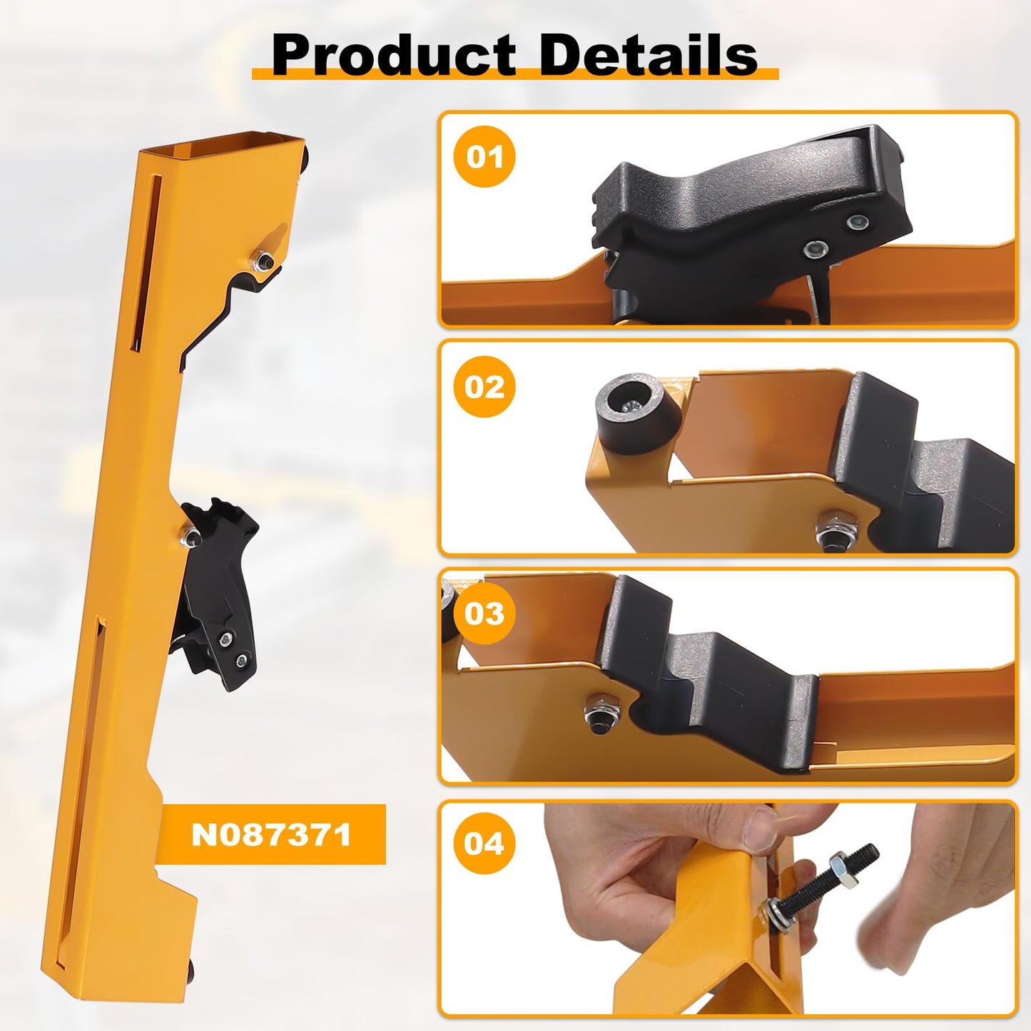2 Pack Miter Saw Mounting Brackets, Large Heavy Duty Miter Saw Compatible with DWX723, DWX724, DWX725, DWX725B and DW723 Stands Yellow