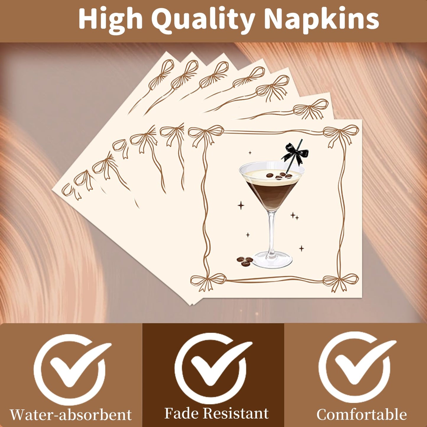 Gameza Espresso Martini Birthday Decor - 96PCS A Tiny Bit Older Paper Plates and Napkins, Disposable Tableware Decoration Espresso Martini Bar Themed Forks Supplies, Serve 24