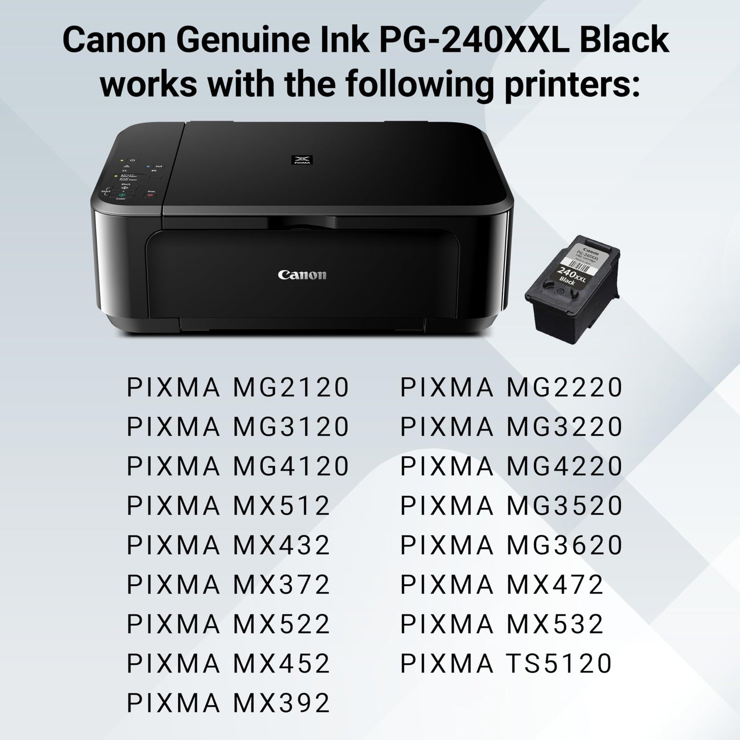 Canon PG-240XXL Black Ink Cartridge, Extra High-Yield