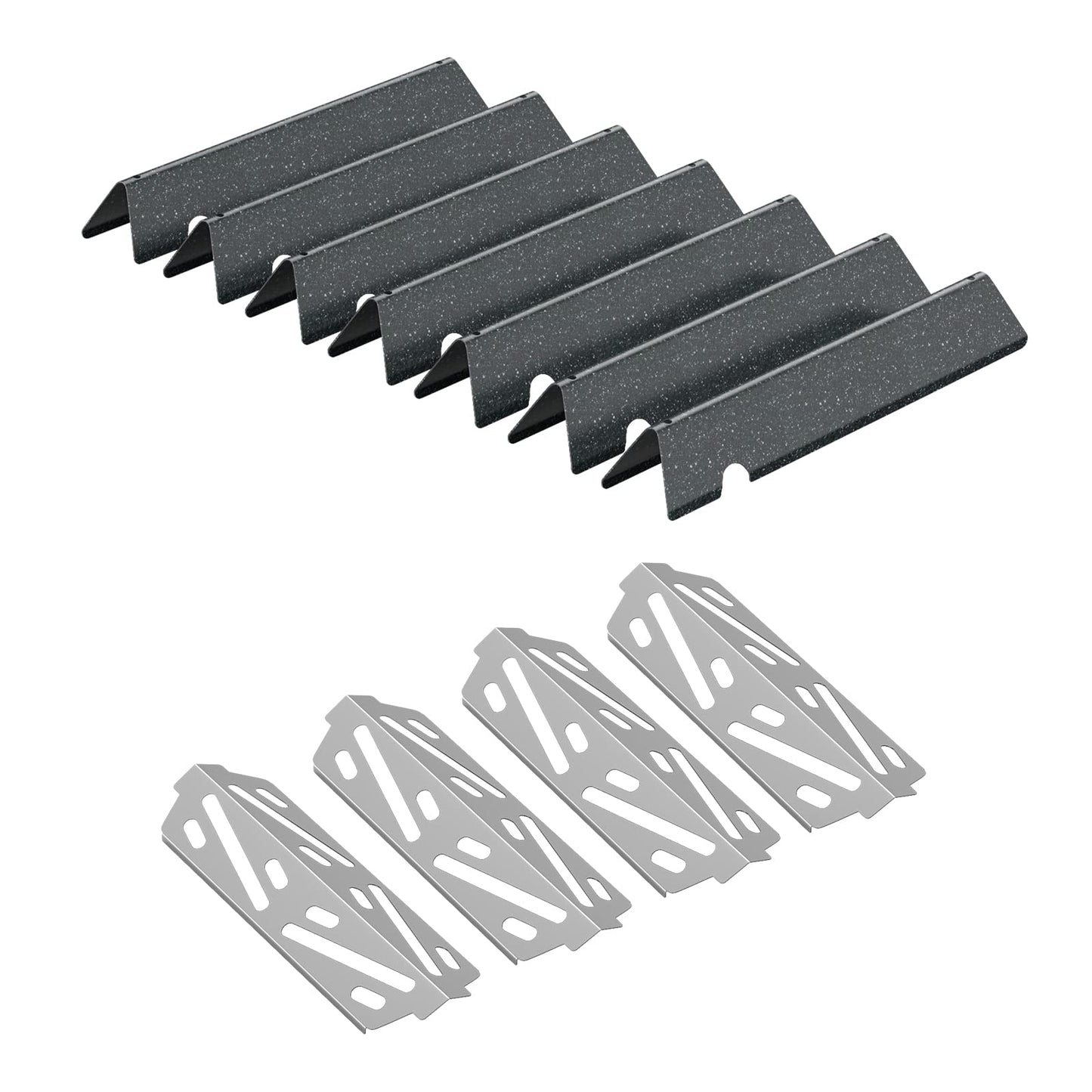 Porcelain Enameled Grill Flavrizer Bars＆Heat Deflector Replacement Parts for Weber 66033 66041,BBQ Accessories for Weber Genesis II E-410 S-410, II LX E-440, S-440 Grill
