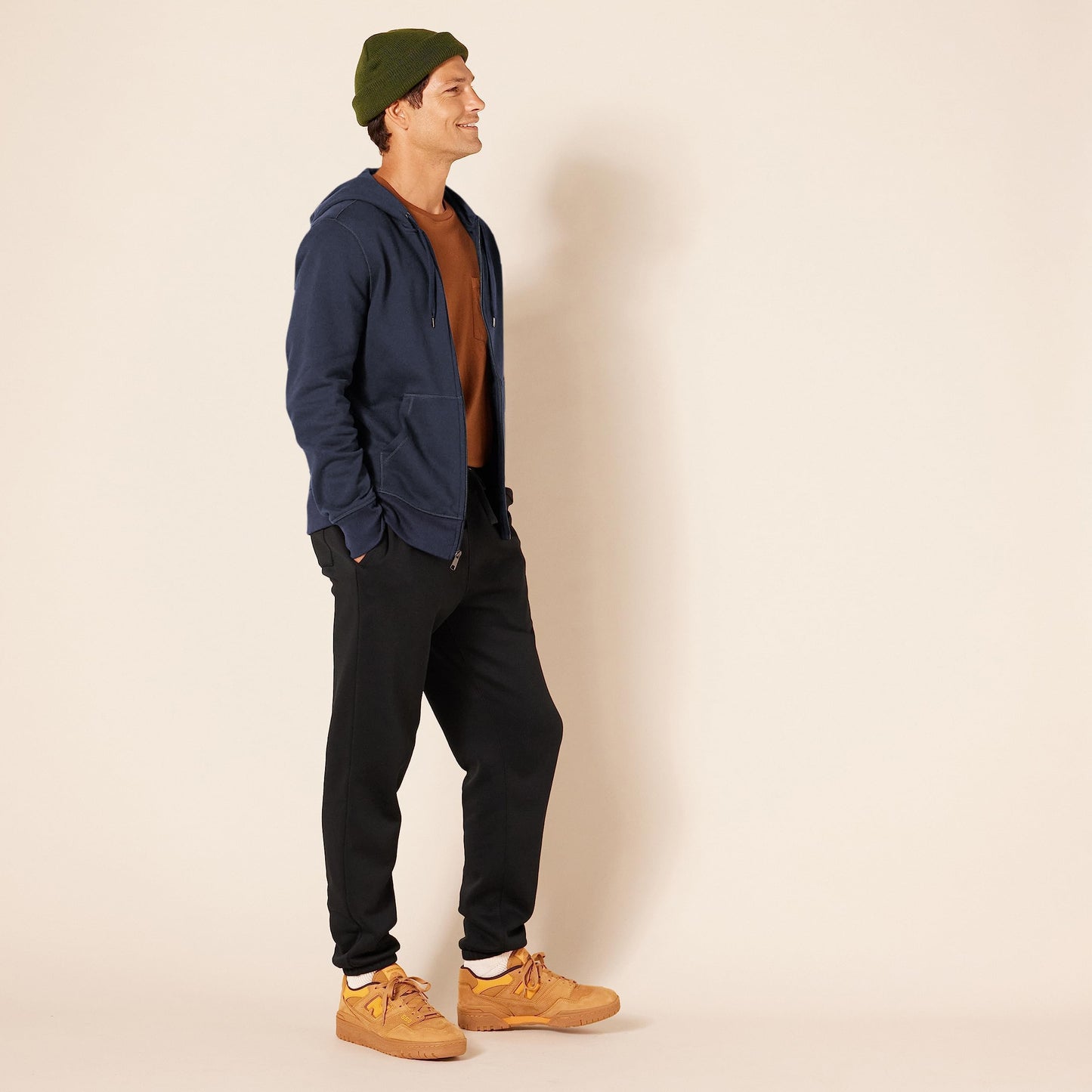 Amazon Essentials Men's Big & Tall Full-Zip Hooded Fleece Sweatshirt, Navy, XX-Large Big Tall