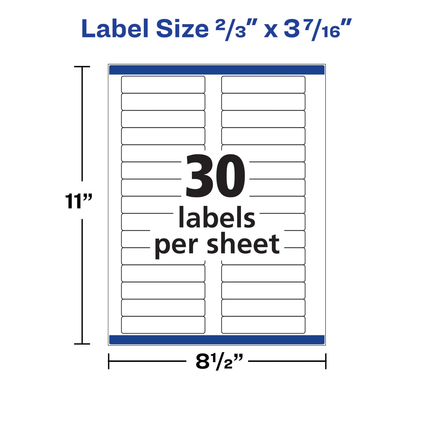 Avery Removable White File Folder Labels, 750 Pack (8066)