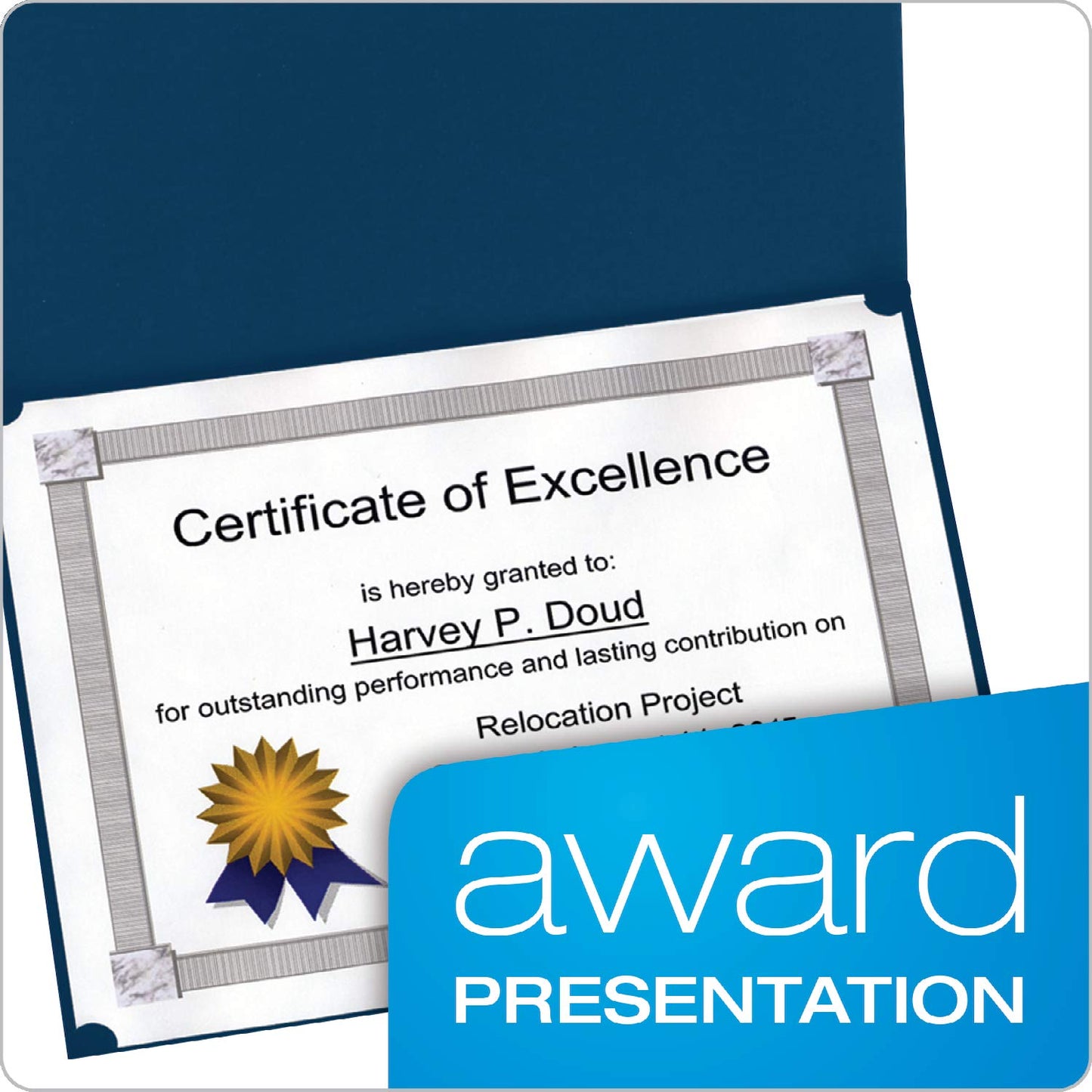 Oxford Certificate Holders, Dark Blue, Letter Size, 25 per Pack (299235)