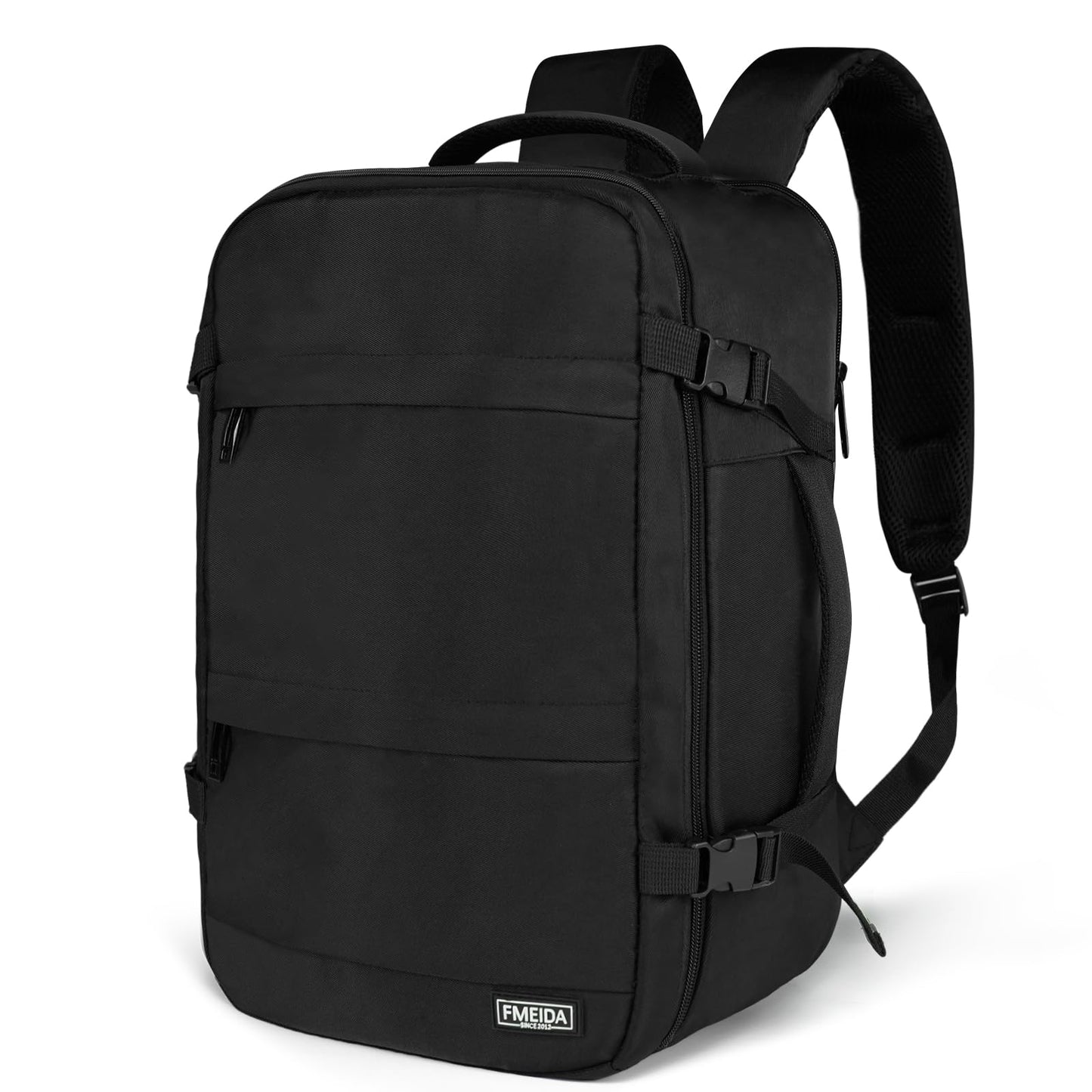 Fmeida Travel Backpack 14'' Laptop Carry on Luggage Backpack for Airplanes, Flight Approved Underseat Personal Item Travel Bag Airplane for Women Men, Sac a Dos Voyage Cabine Avion 40x20x25 cm, Black