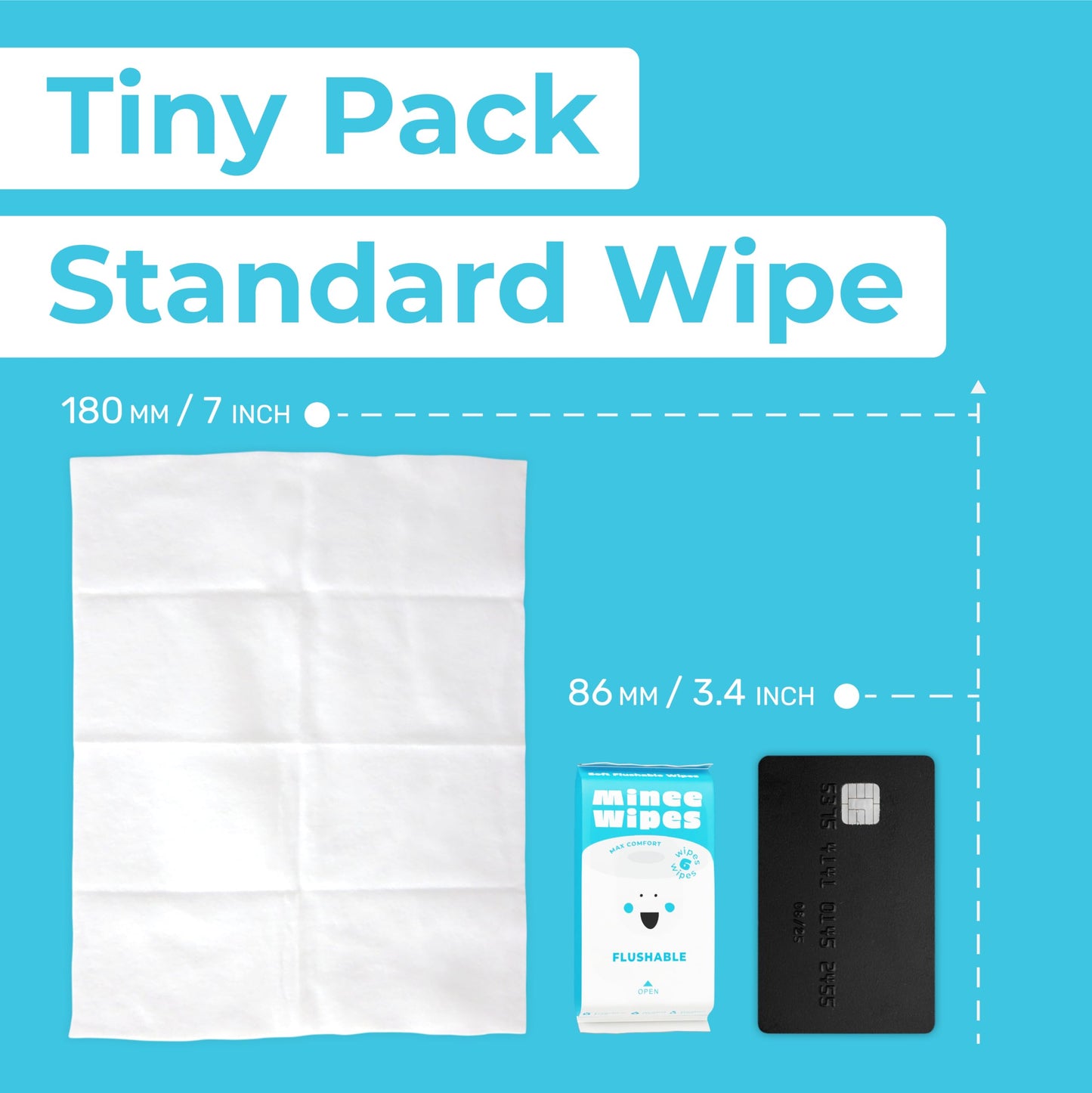Impossibly Compact Travel Flushable Wipes - 99.5% Water and Aloe - Safe for Sensitive Skin, Hypoallergenic & Unscented - Travel Essentials for Adults, Kids & Baby Care - 48 Pack Total 288 Wipes