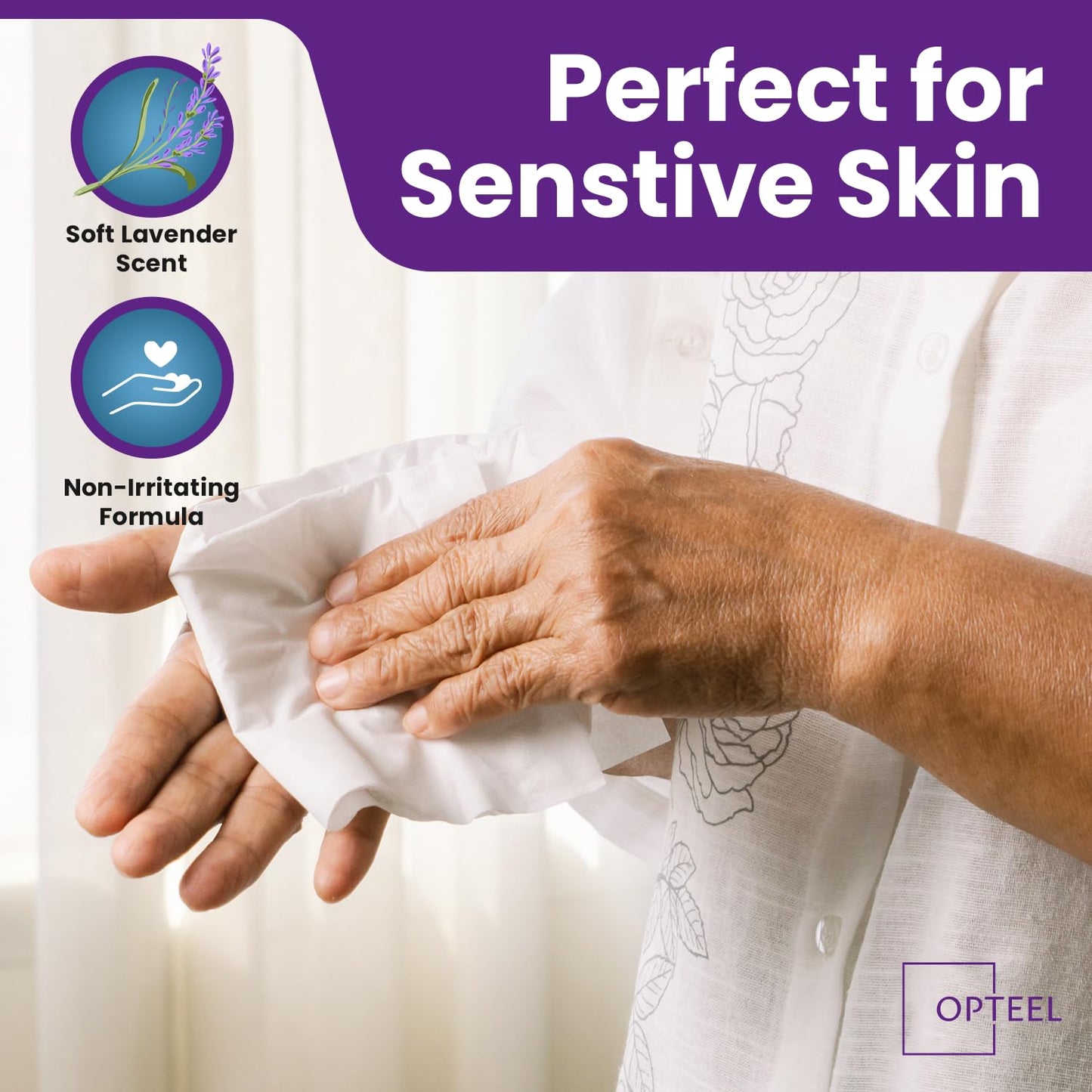 Adult Wipes Lavender Scented – Soft No-Rinse Incontinence Care Disposable Washcloths 8"x13" 720 Wipes