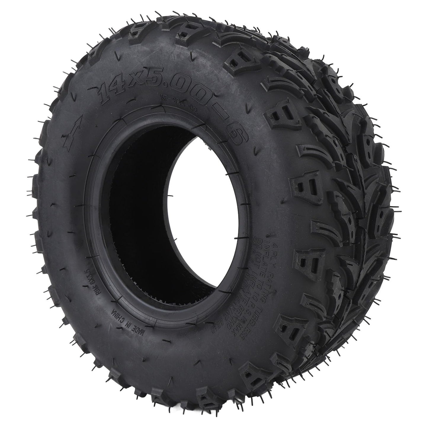 14x5.00-6 ATV UTV Tire, Universal All Terrain Tire, Trail Mud Sand Off Road Tire for 4 Wheelers ATV, Quad Lawn, Wheelbarrows, Go Kart, Snow Blower, Tractor, Lawn Mower Tires