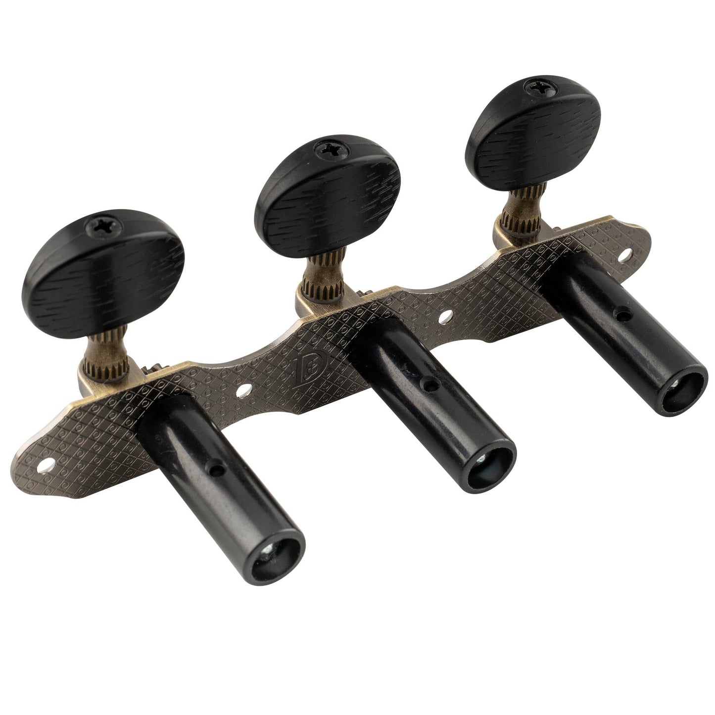 Musiclily Pro 3X3 Baker Style Classical Guitar Tuners Tuning Keys Machine Heads Set, Antique Brass