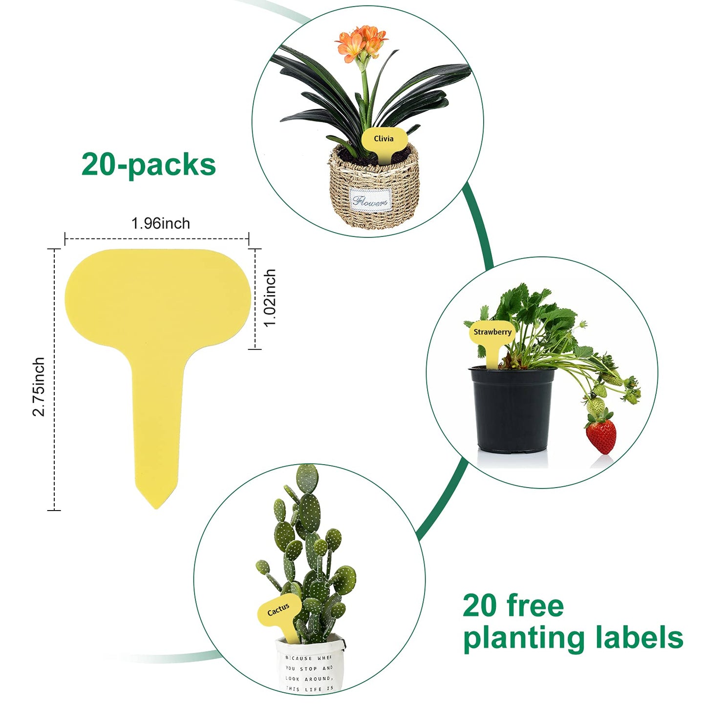 WADEO Auger Drill Bit Set, 3 PCS Spiral Hole Drill Planter, Bulb Auger for Cordless Drill, Dirt Auger With Garden Genie Gloves, 20pcs Plant Label and 2 Shovel
