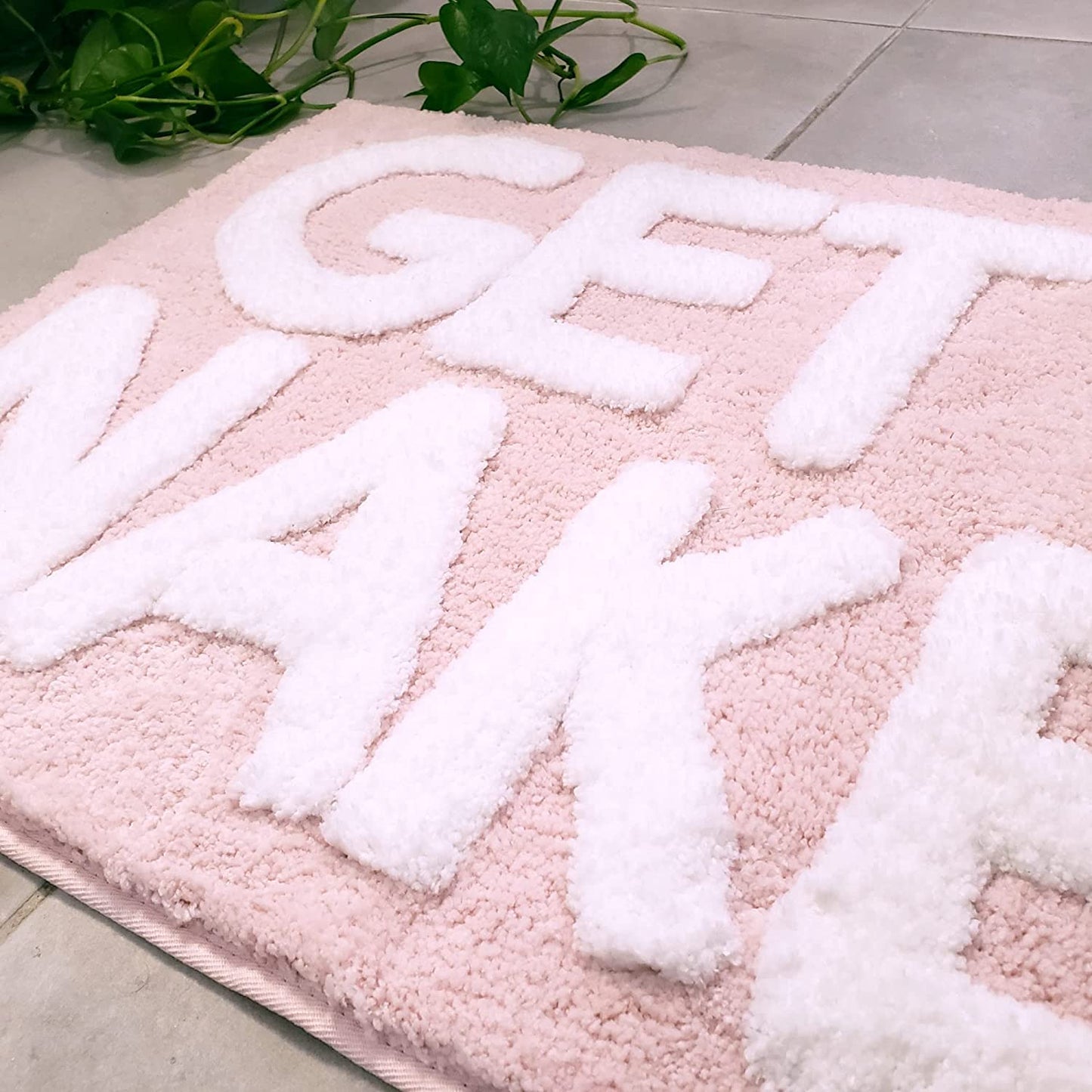 Inshere Get Naked Bath Mat, Bathroom Decor Area Bath Rug Cute Washroom Decor Mat, Soft & Absorbent Plush Non-Slip Washable Pink