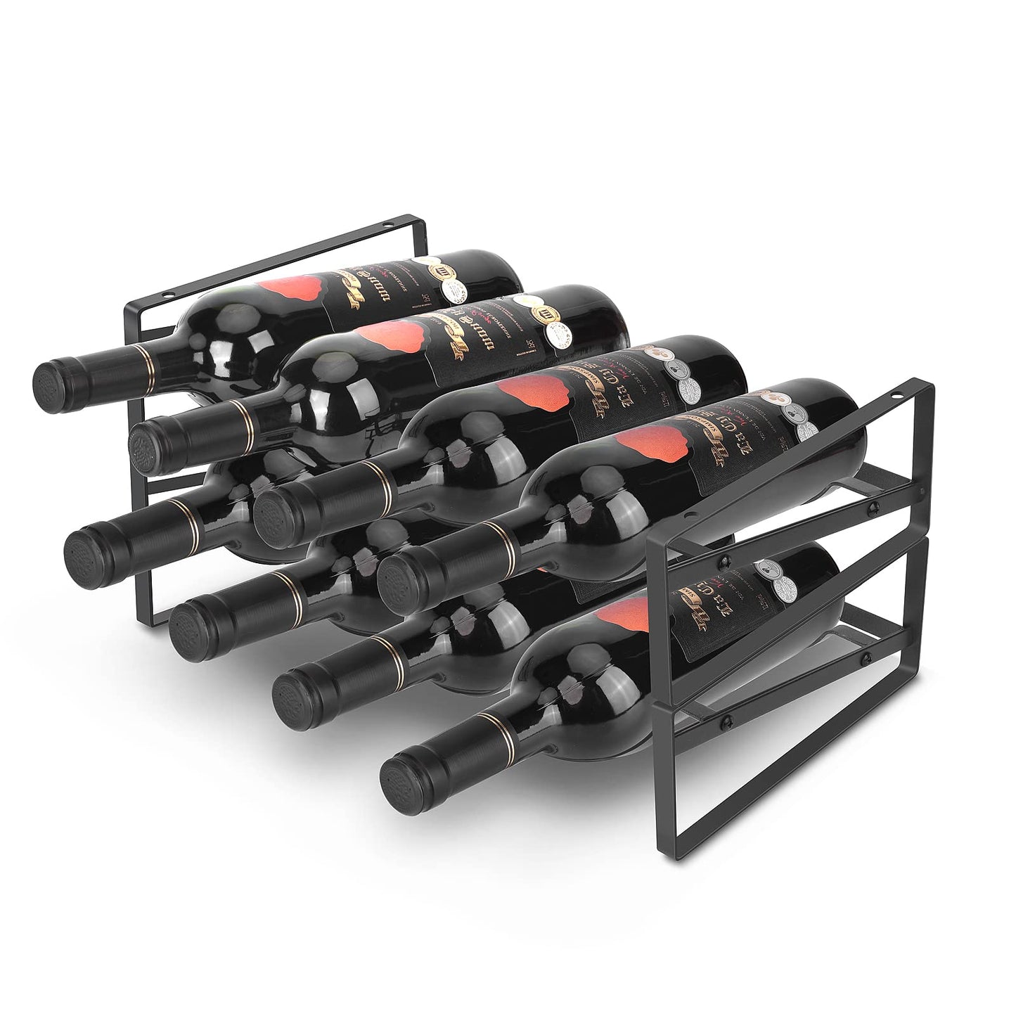 2 Tier Wine Rack，Tabletop Stackable Wine Rack Freestanding Wine Racks Countertop for Kitchen Pantry Cabinet for Kitchen, Bar, Pantry, Wine Cellar, Basement, Countertop, Cabinet