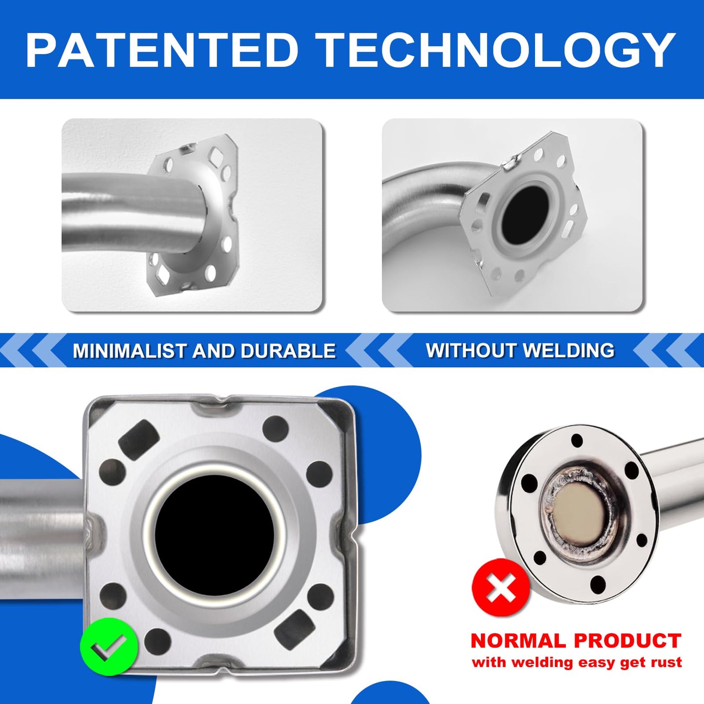 Bathroom Grab Bars Stainless Steel Handrail ADA Compliant 500lbs bathtubs and Showers Toilet Handle Safety for Handicap, Elderly, Disabled, Injury (24inches 2 Pack)