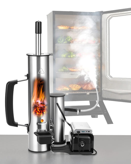 2025 Upgraded Stainless Steel Smoke Generator, Double-Tube Design to Filter Tar, Suitable for Any Grill, Barbecue Tools for Hot and Cold Smoking, Food and Meat Smoker