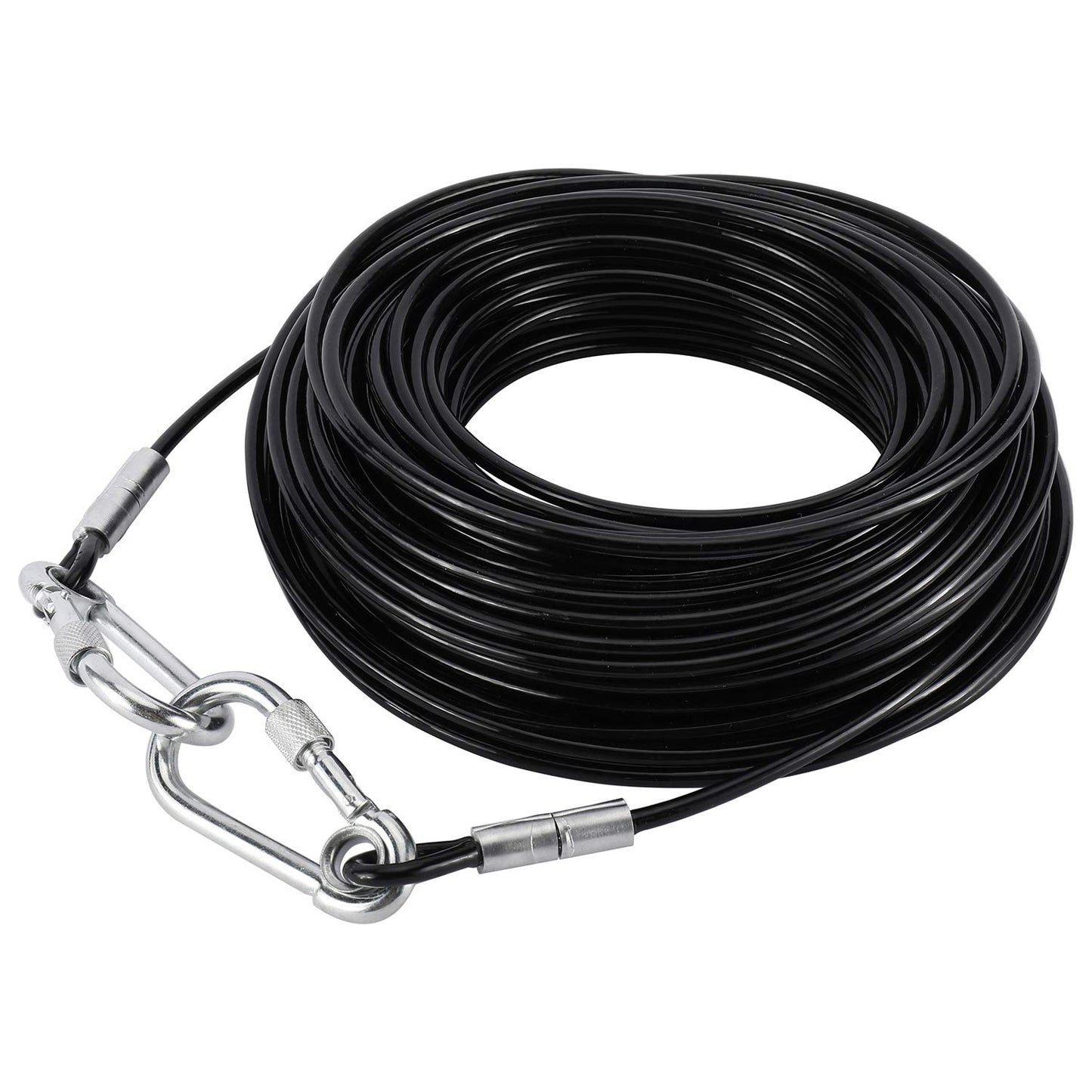 Artilife Heavy Duty 100FT Dog Runner Tie Out Cable Dogs Leash Run Trolley Training Lead for Dogs Up to 300 Pound