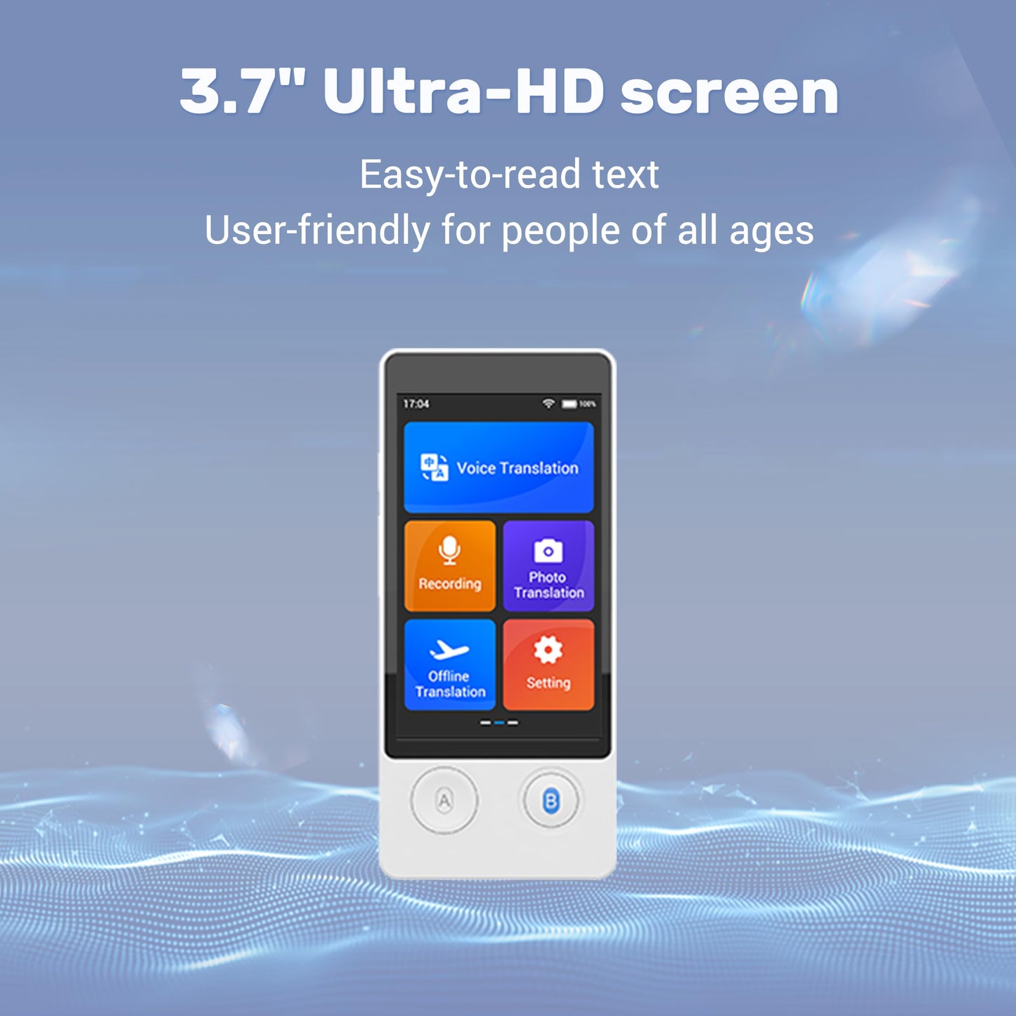 ANFIER AI Language Translator Device2025 Instant Translation in Real Time in 144 Languages Online| Offline| AI| Voice| Photo Translation for Business,Travel & Language Learning W12W