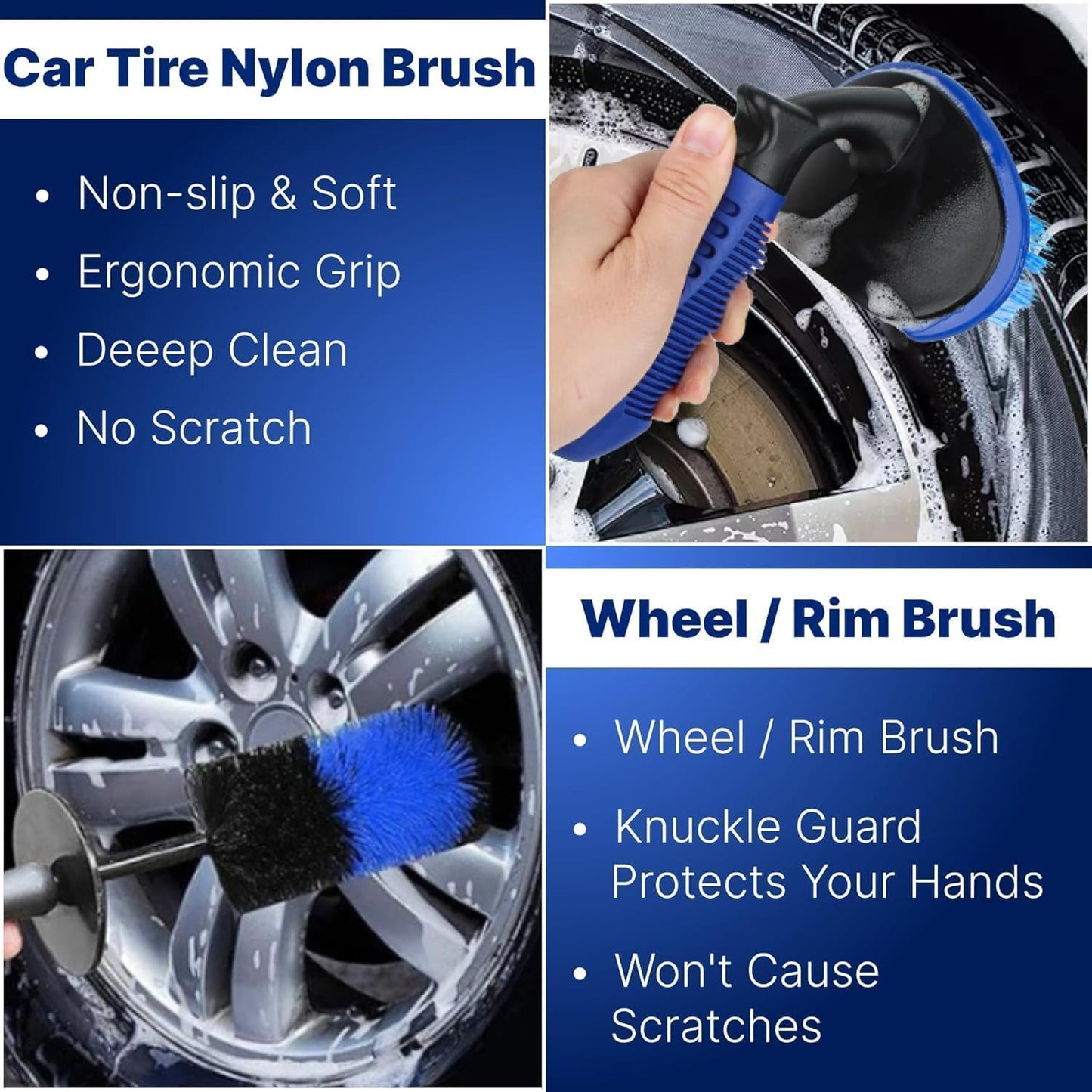 30PCS Car Detailing Kit - Car Cleaning Wash Brush Set, Auto Interior Detailing Washing Brush Kit Tool, Car Cleaning Supplies, Exterior Wheel Drill Brush, Automotive Tools Detailing Brushes