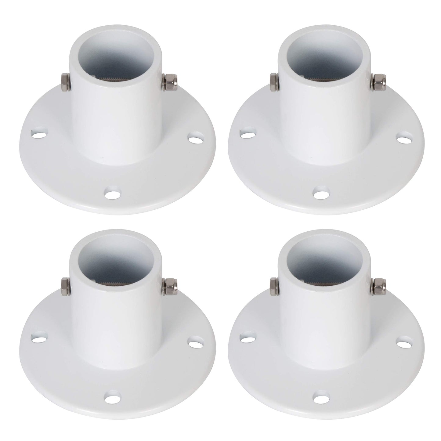 ECOTRIC Deck Anchor Flange Cast Aluminum Above Ground Pool Ladders/Handrails/Slide - 1 7/8” Inch Diameter of 1.9"(4PC)