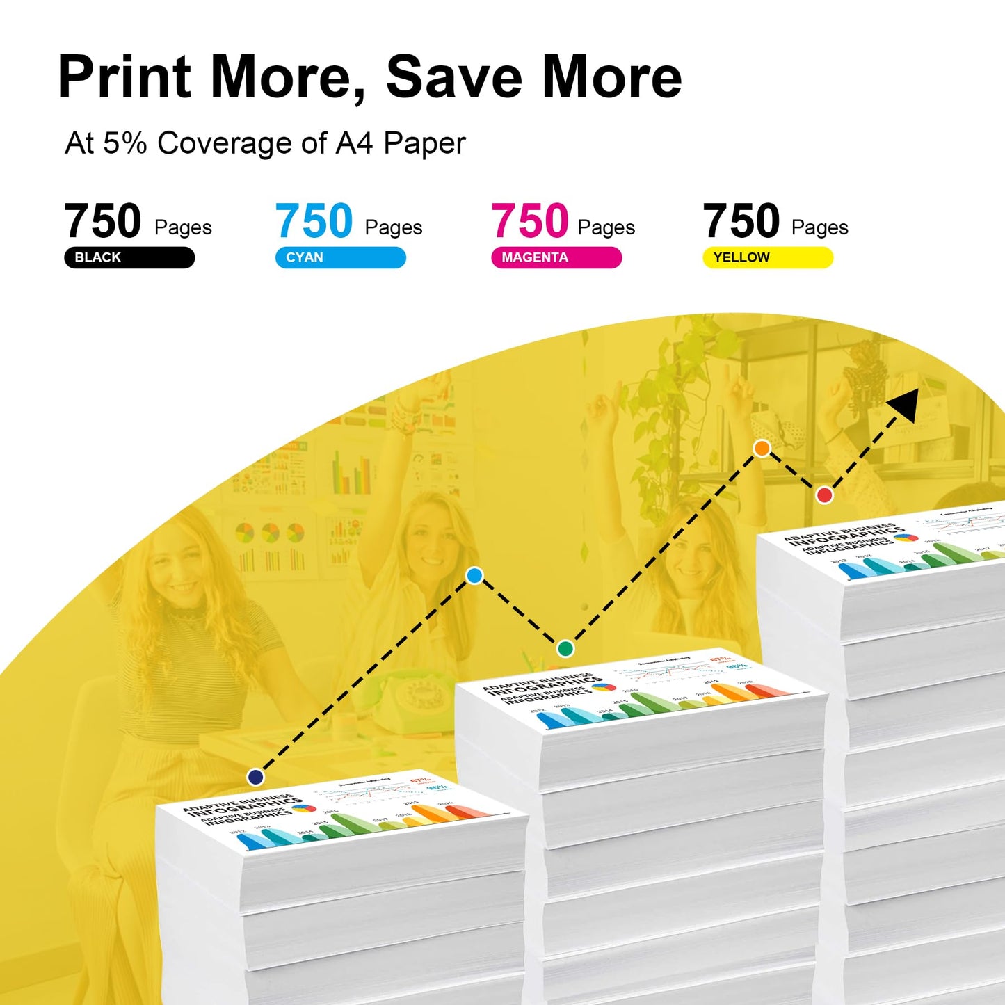 Compatible LC404 MFC-J1205W Replacement for LC404 Ink Cartridges for Brother Printer LC404 XL use for MFC-J1205W MFC-J1215W J1205WXL J1215W XL Printer (2Black, 2Cyan, 2Magenta, 2Yellow, 8 Pack)