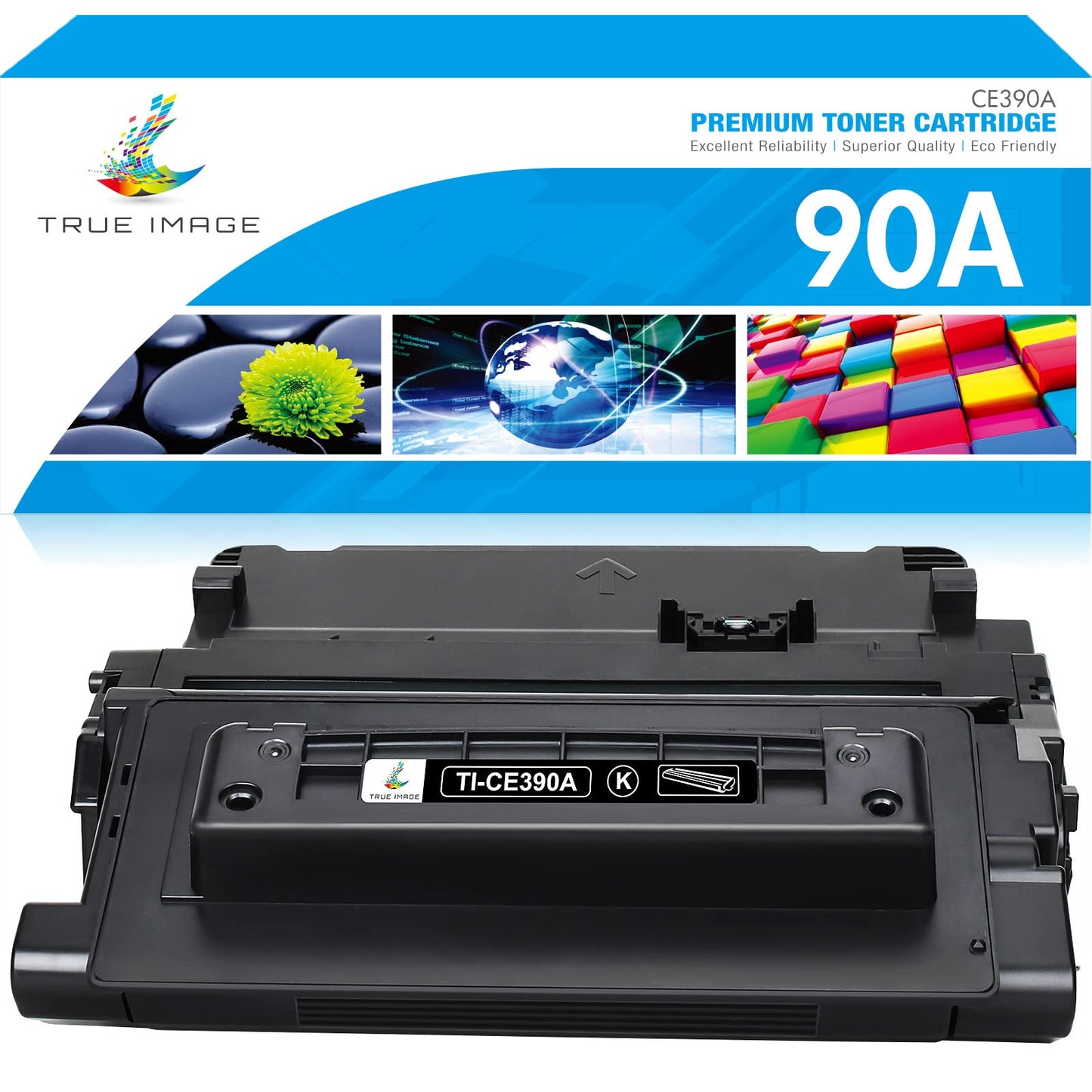 CE390A 90A Black Toner Cartridge Replacement for HP 90A CE390A 90X CE390X for Enterprise 600 M602 M601 M4555 M602dn M602n M602x M603dn M603n M4555f M4555h Printer (Black, 1-Pack)