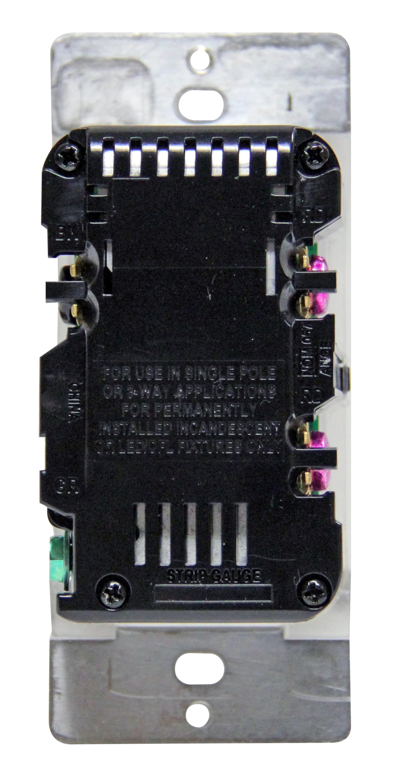 Leviton 3-Pack Decora Universal Rocker Dimmer with Slide Bar, DSL06-3PW, White