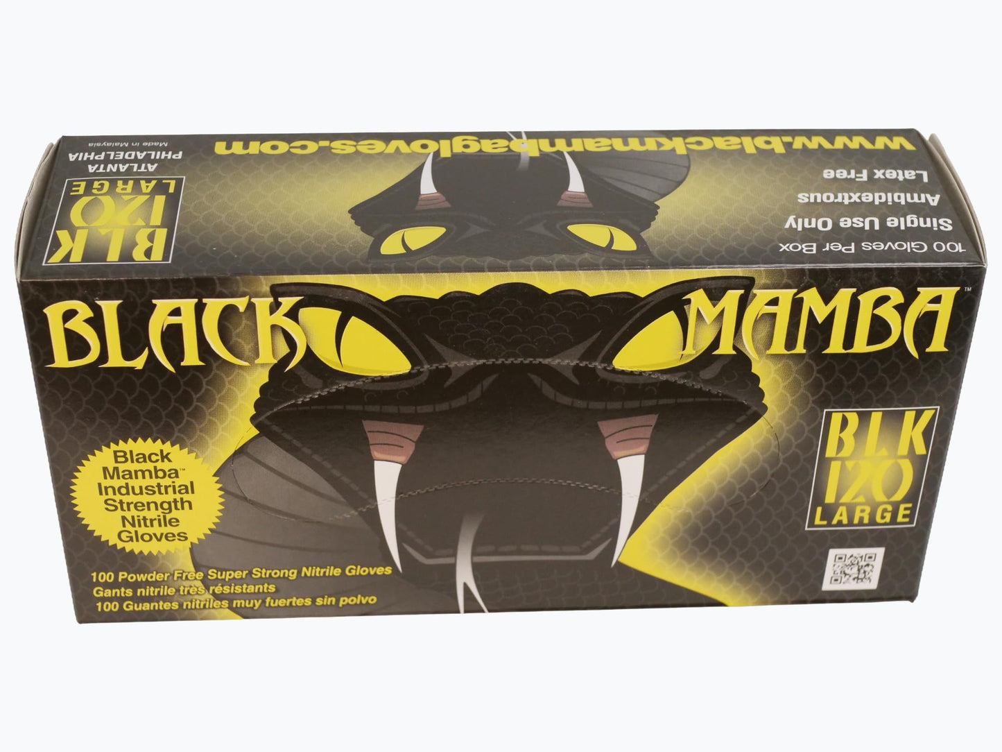 Black Mamba Super Strong Nitrile 100 Glove Box (Large)