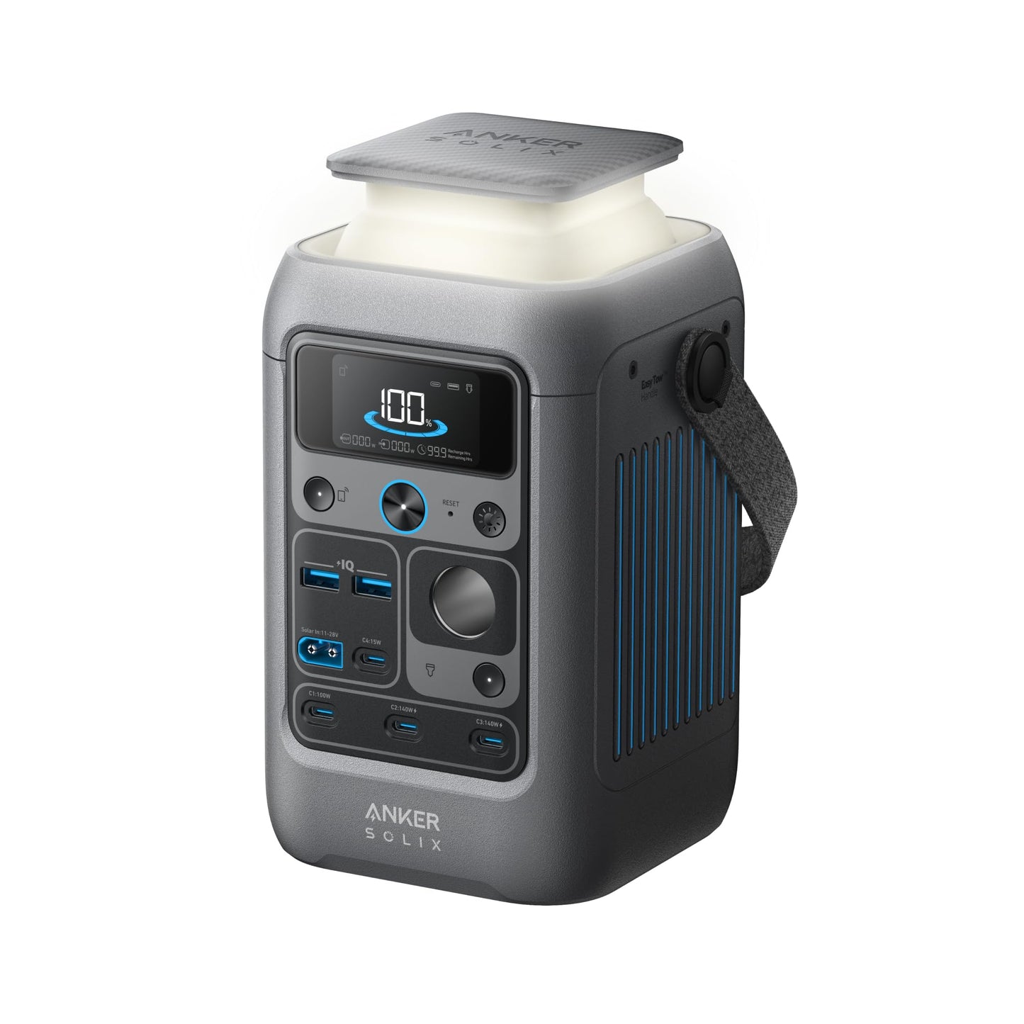 Anker SOLIX C300 DC Power Bank Station, Outdoor 288Wh Portable Power Station, LiFeP04 Battery, 300W Solar Generator, for Camping, Traveling, and Emergencies (No Wall Charger Included)