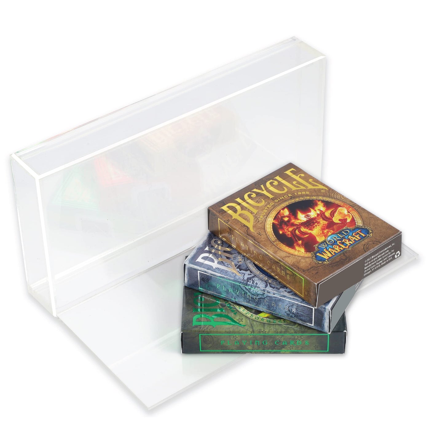 Bicycle Playing Cards | World of Warcraft with Acrylic Collectors Case | 3-Deck Collection | Classic, Lich King and Crusade | with 3-Deck Acrylic Display Case