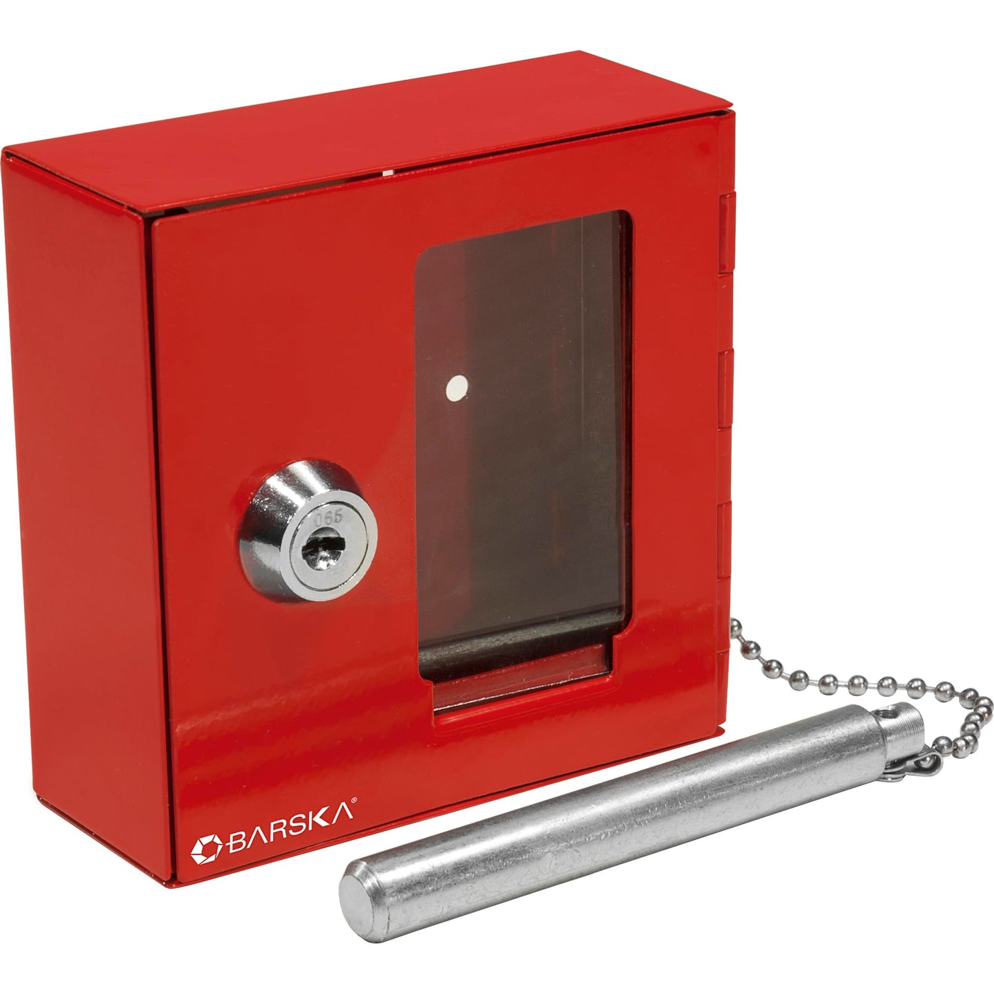 Barska AX11838 Breakable Emergency Key Box with Attached Hammer (Red)