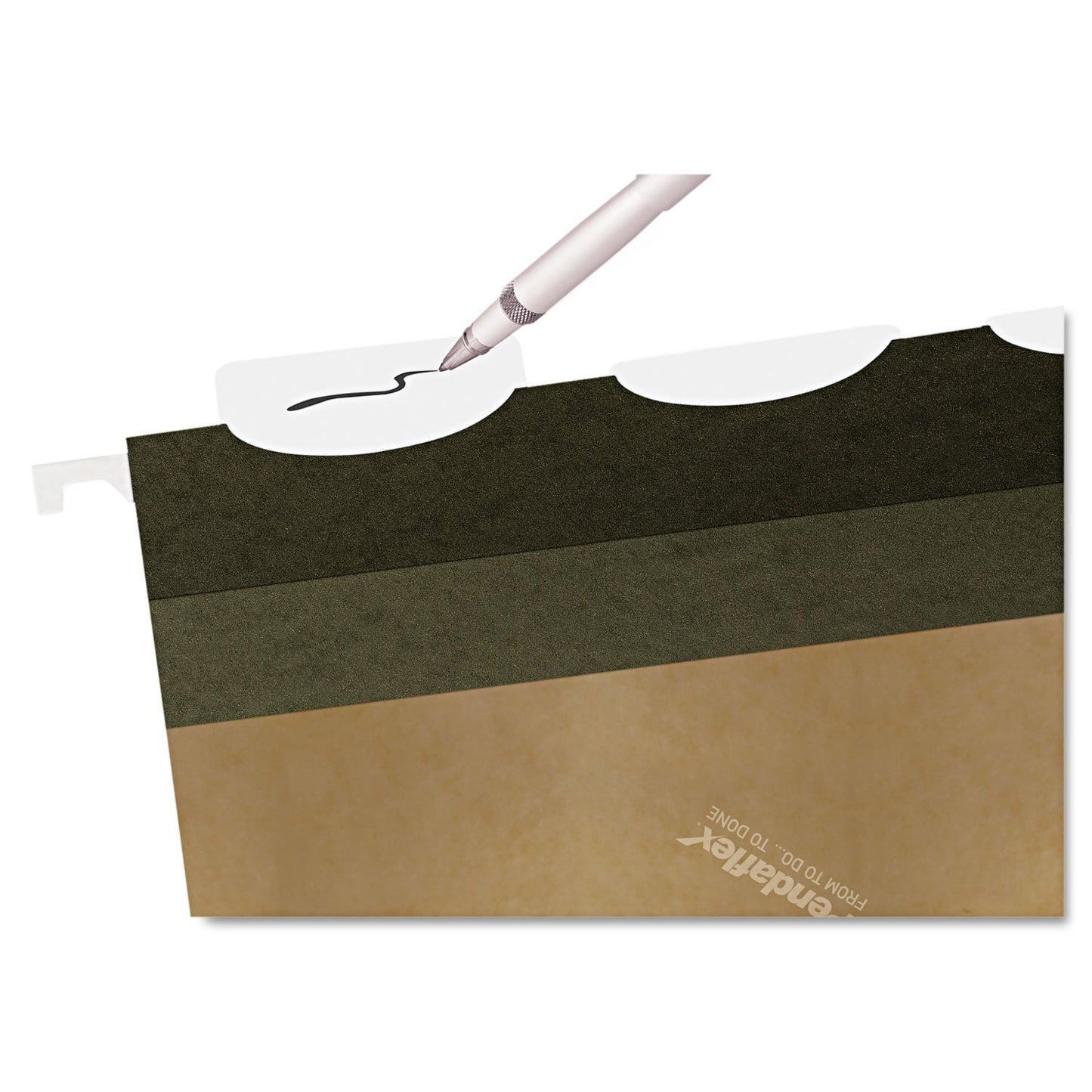 Pendaflex Hanging File Folders, Ready-Tab Reinforced, Letter Size, 5 Built-In Tabs, Standard Green, Durable for Filing Systems, 25 Folders/Box