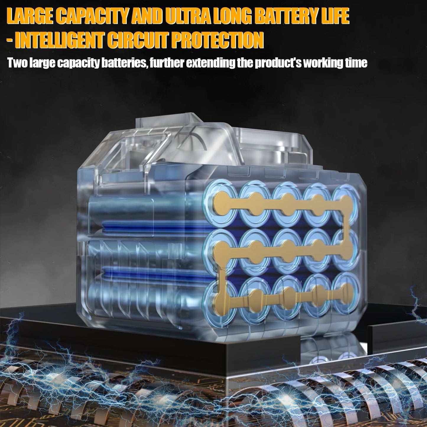 BBTEQEKN Cordless Leaf Blower, 400000 RPM Handheld Leaf Blower with 2 x 3.0 Ah Battery, Adjustable Speed, 21V Cordless Leaf Blowers, for Lawn, Patio, Camping