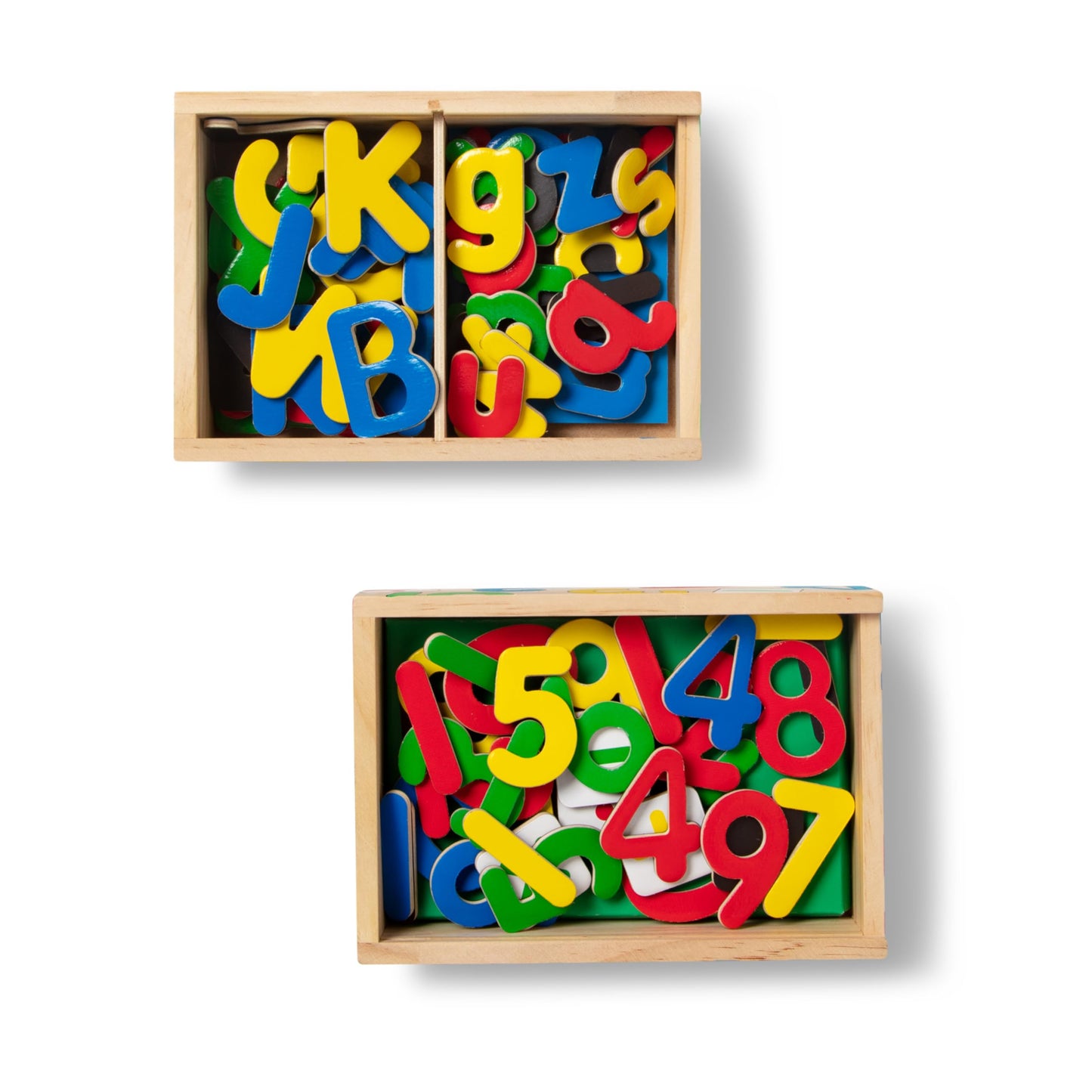 Melissa & Doug Deluxe Magnetic Letters and Numbers Set with 89 Wooden MagnetsAlphabet Letter Magnets, Number Learning Toys for Preschoolers and Kids Ages 3+