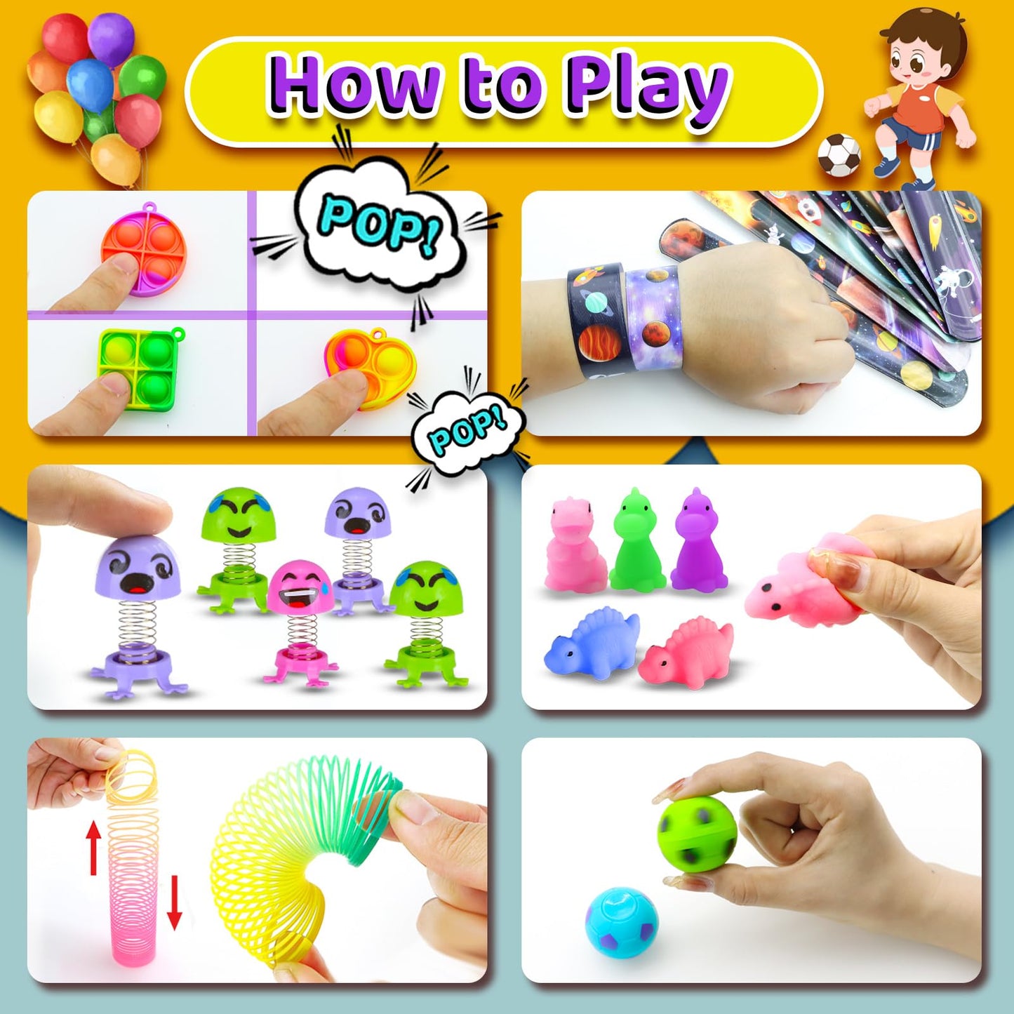 1000 pcs Party Favors for Kids, Fidget Toys Pack, Carnival Prizes,Filler Toys, Goodie Bag Stuffers, Birthday Gift Toys, Stocking Stuffers Bulks, School Classroom Rewards Toys