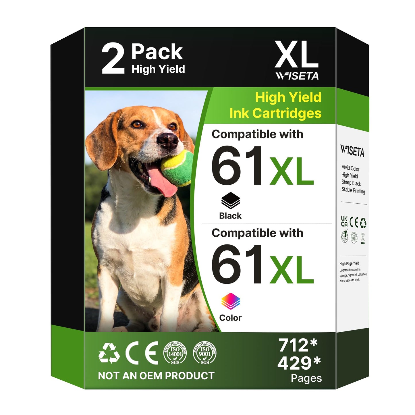 61XL Ink Cartridge Remanufactured for HP 61XL Ink Cartridges for HP61 XL HP61XL Black/Colour for HP Deskjet 3050 1050 2050 2000 1510 1000 2510 2540 2541 2542 4636 4630 4640 4635 4500 5530 Printer