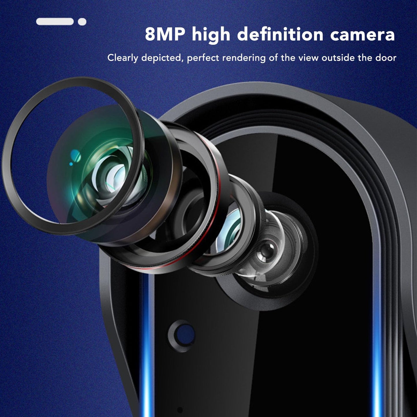 Cordless Video Doorbell Intercom System, 4.3 Inch Monitor with 1080P Door Camera, Night Vision, 8MP 170° Wide Angle, Two Way Talk, IP66 Waterproof