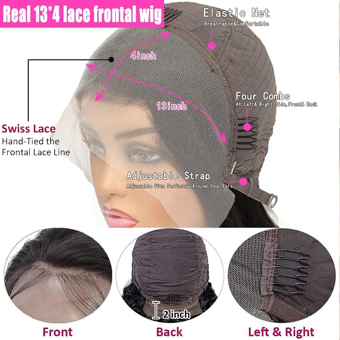 Bob Wig Human Hair Lace Front Wig Human Hair Short Bob Wigs Human Hair for Women 13X4 HD Transparent lace Front Pre Plucked With Baby Hair 150% Density Short Bob Wigs Human Hair for Women (13x4 Bob Wig Human Hair Black, 12 Inch)