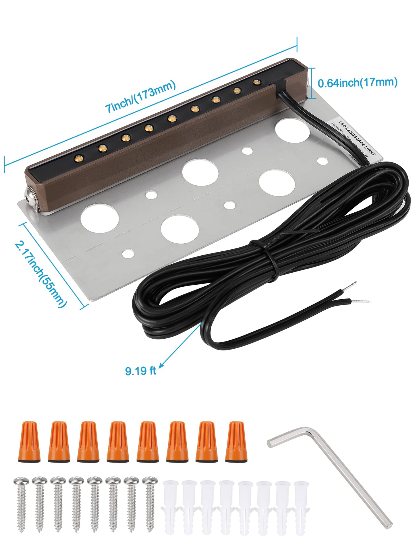 SMY Lighting 4Pack 7 Inch 2.5W LED Hardscape Lighting Retaining Wall Lights, IP68 Waterproof 12V-36V Low Voltage AC/DC Soft White 2700K Hardscape Paver Light Outdoor Step Lights 40,000 Hours Lifespan