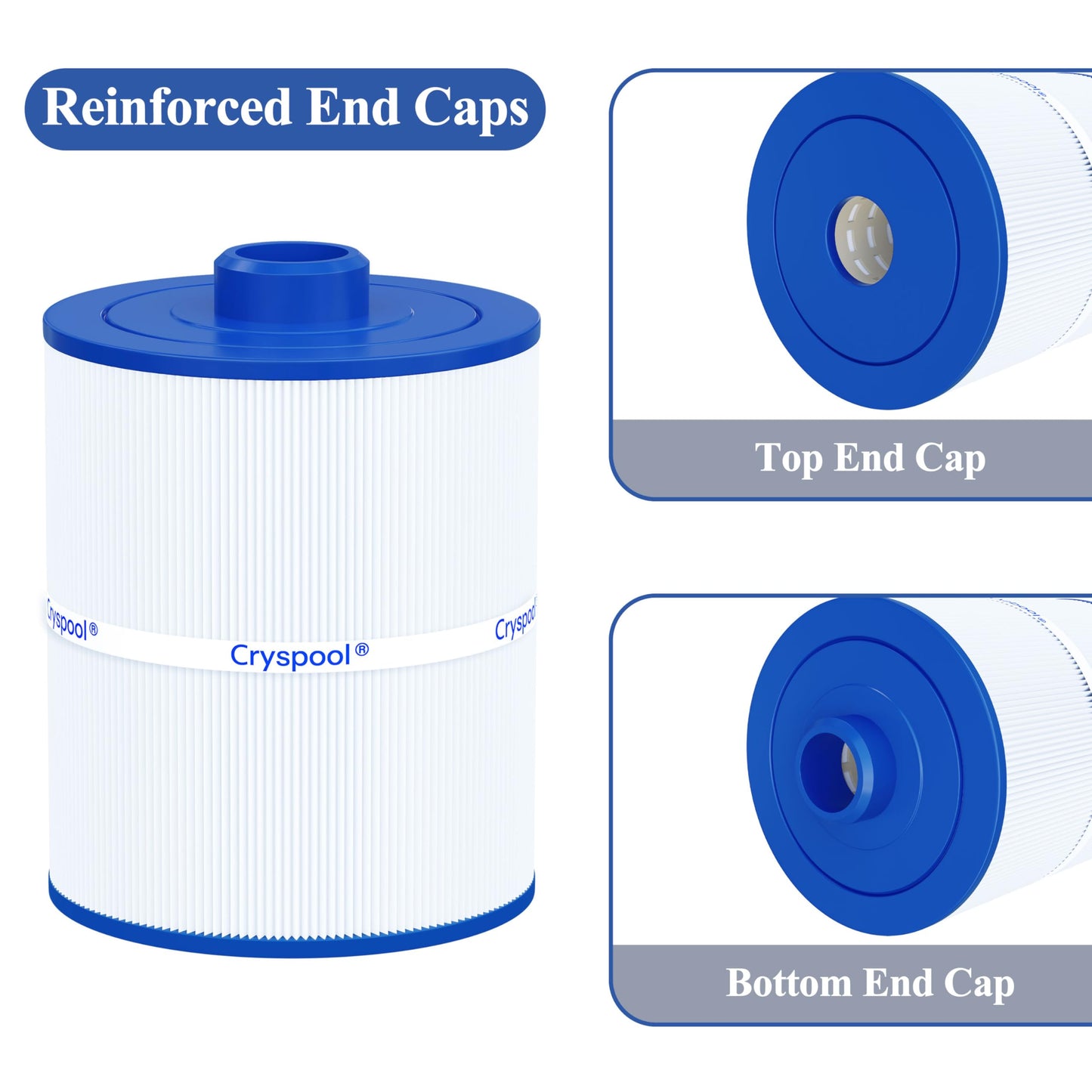 Cryspool® 08004 Filter Compatible with C-8450, FC-3310, PCS50N, 100593, 3301-2261, Maax Spas, 50 Sq. Ft Spa Filter Cartridge, 1 Pack