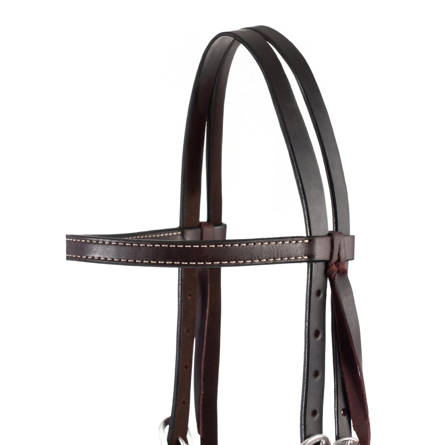 Turquoise Cross Skirting Leather Headstall Dark Oiled Horse Size 45-0150