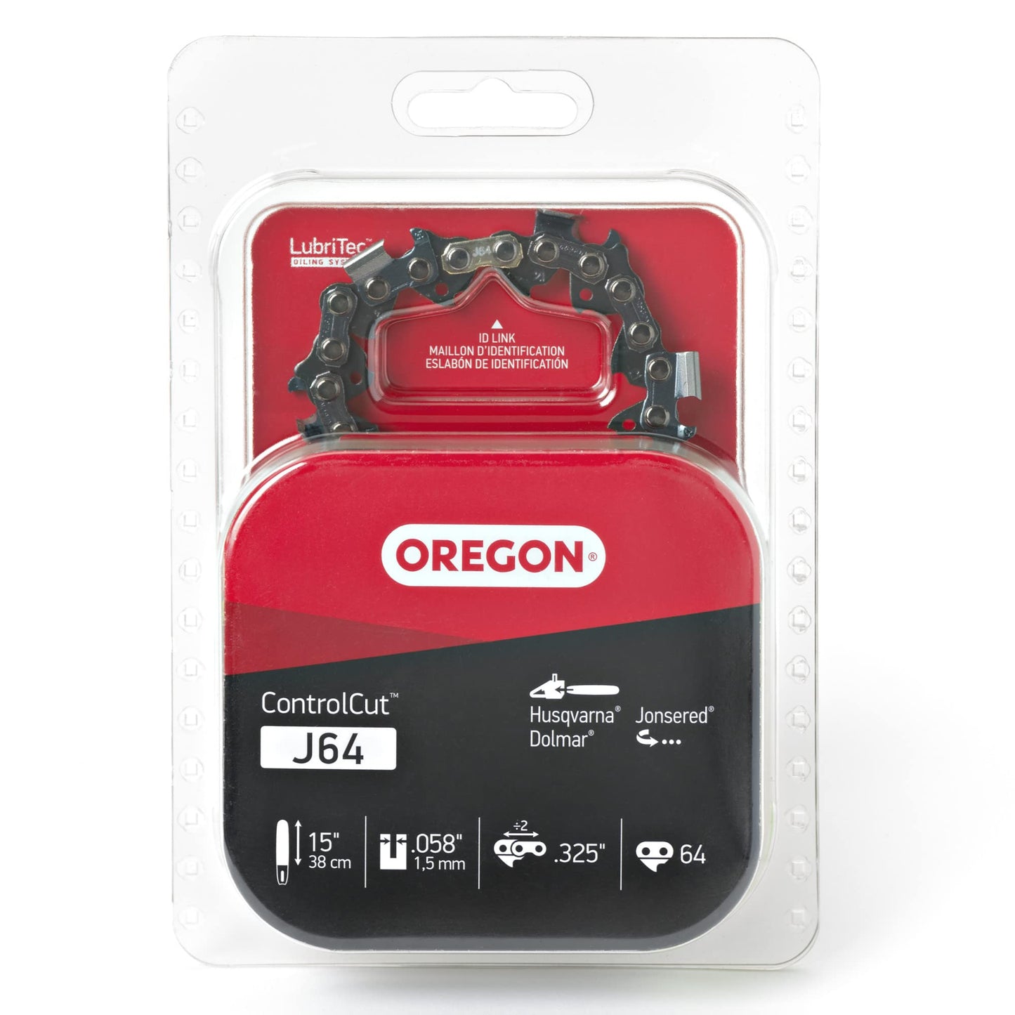 Oregon ControlCut Saw Chain 15 in. 0.058 Gauge 0.325 in. Pitch Chainsaw Chain, 64 Drive Links